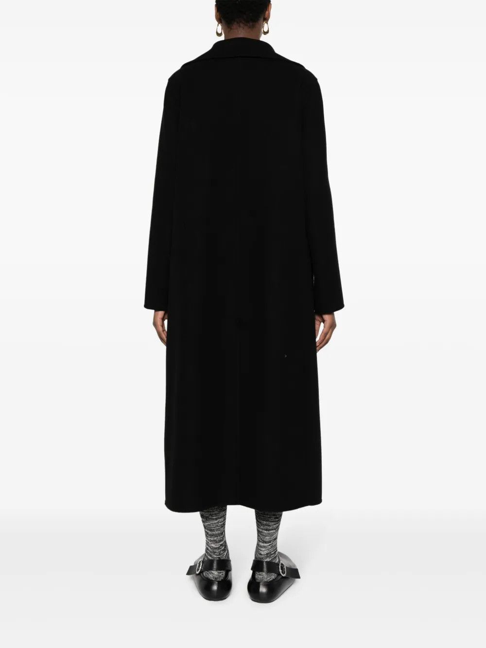 Jil Sander o1loc1c0426 Cashmere Single Breasted Coat in Black Size XL / US 12-14 / IT 48-50 - 4 Thumbnail