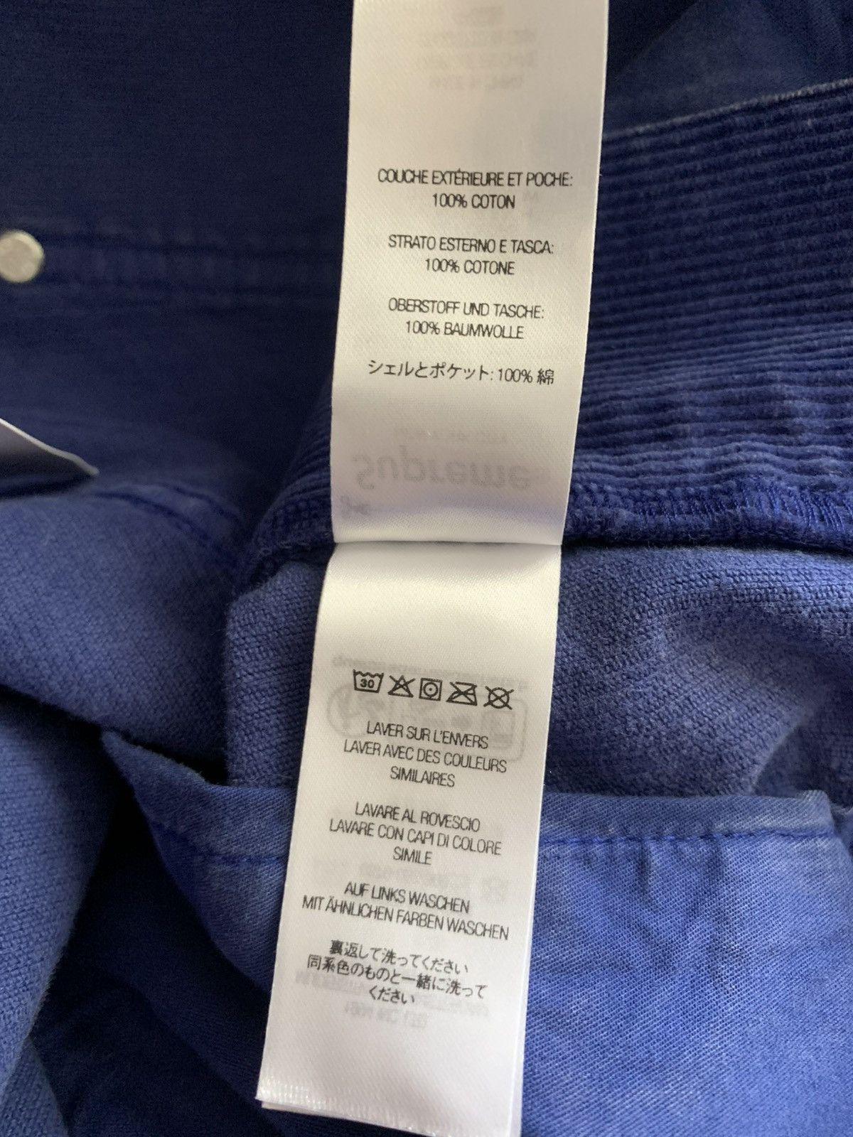 Supreme Supreme Washed Corduroy Double Knee Painter Short 34 Blue Size US 34 / EU 50 - 5 Thumbnail