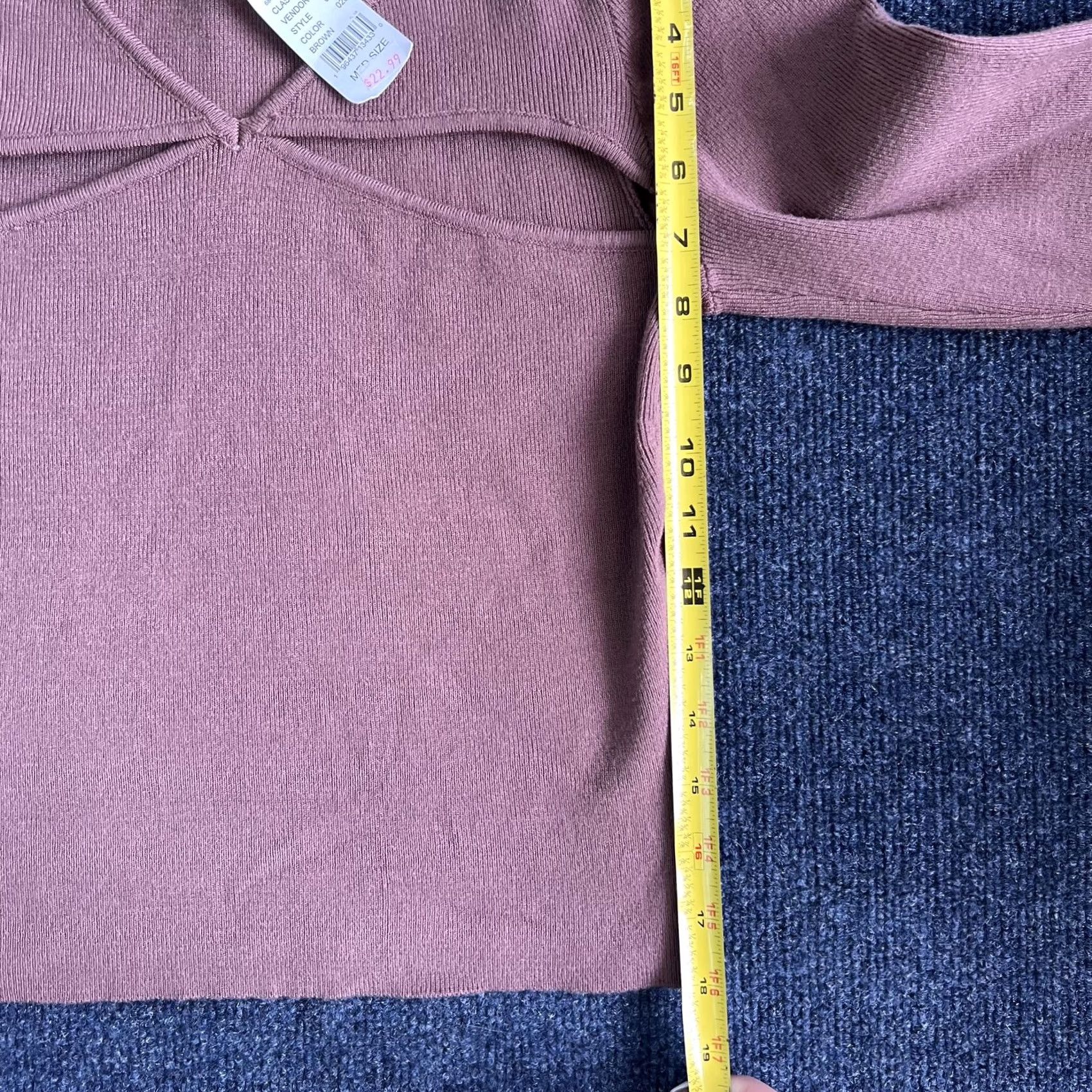 Vintage Kendall And Kylie Sweater Womens Medium Brown V Neck Cutout Knit Long Sleeve Size M / US 6-8 / IT 42-44 - 7 Thumbnail