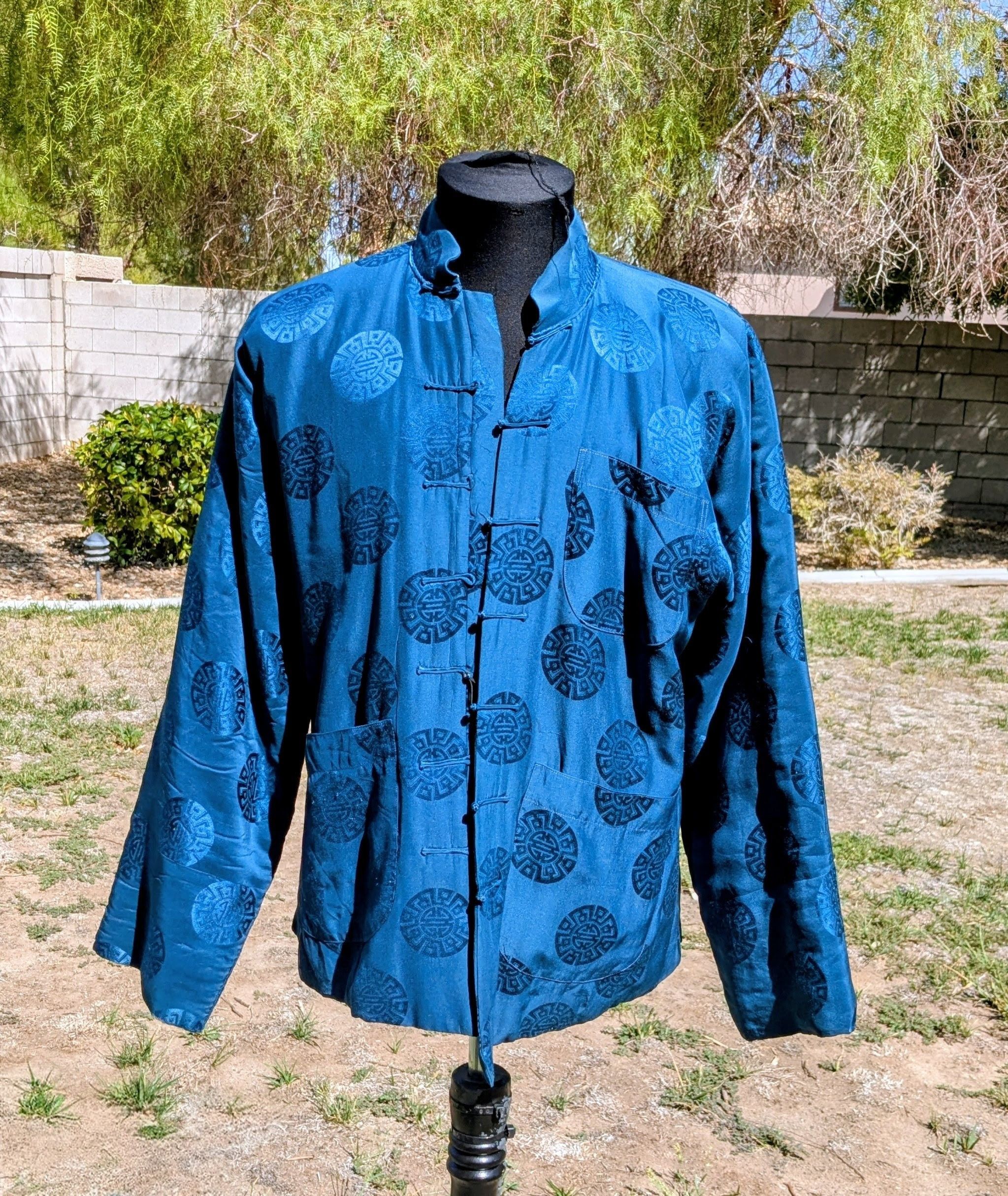 Other VTG Traditional Asian Tang Frayed Used Jacket Coat Size US M / EU 48-50 / 2 - 1 Thumbnail
