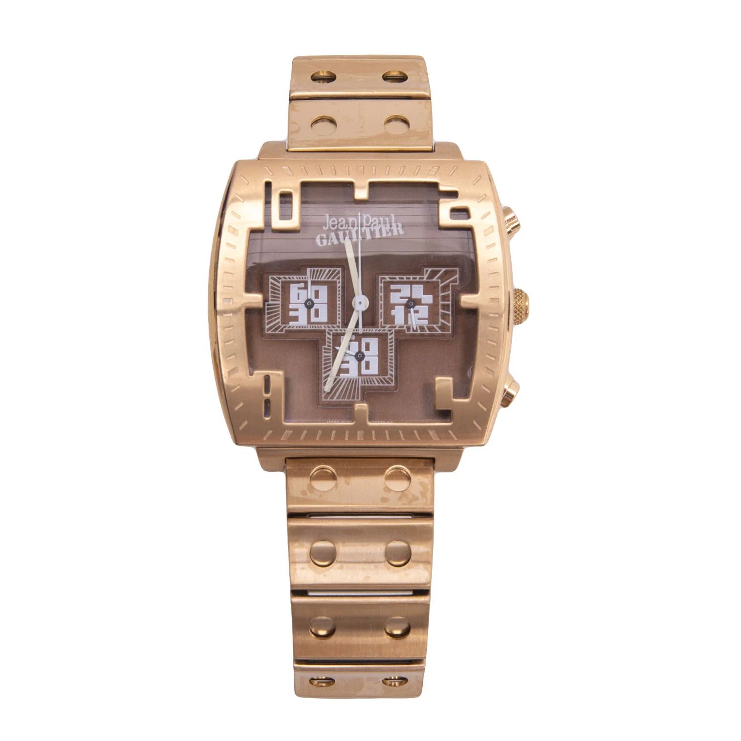 Jean Paul Gaultier Scope Design Face Watch in Gold Size ONE SIZE - 1 Thumbnail