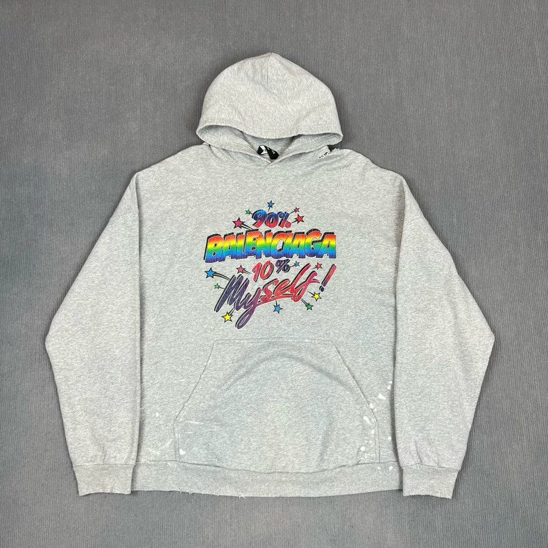 Balenciaga Balenciaga Ink-splashing hooded sweatshirt Size US S / EU 44-46 / 1 - 1 Thumbnail