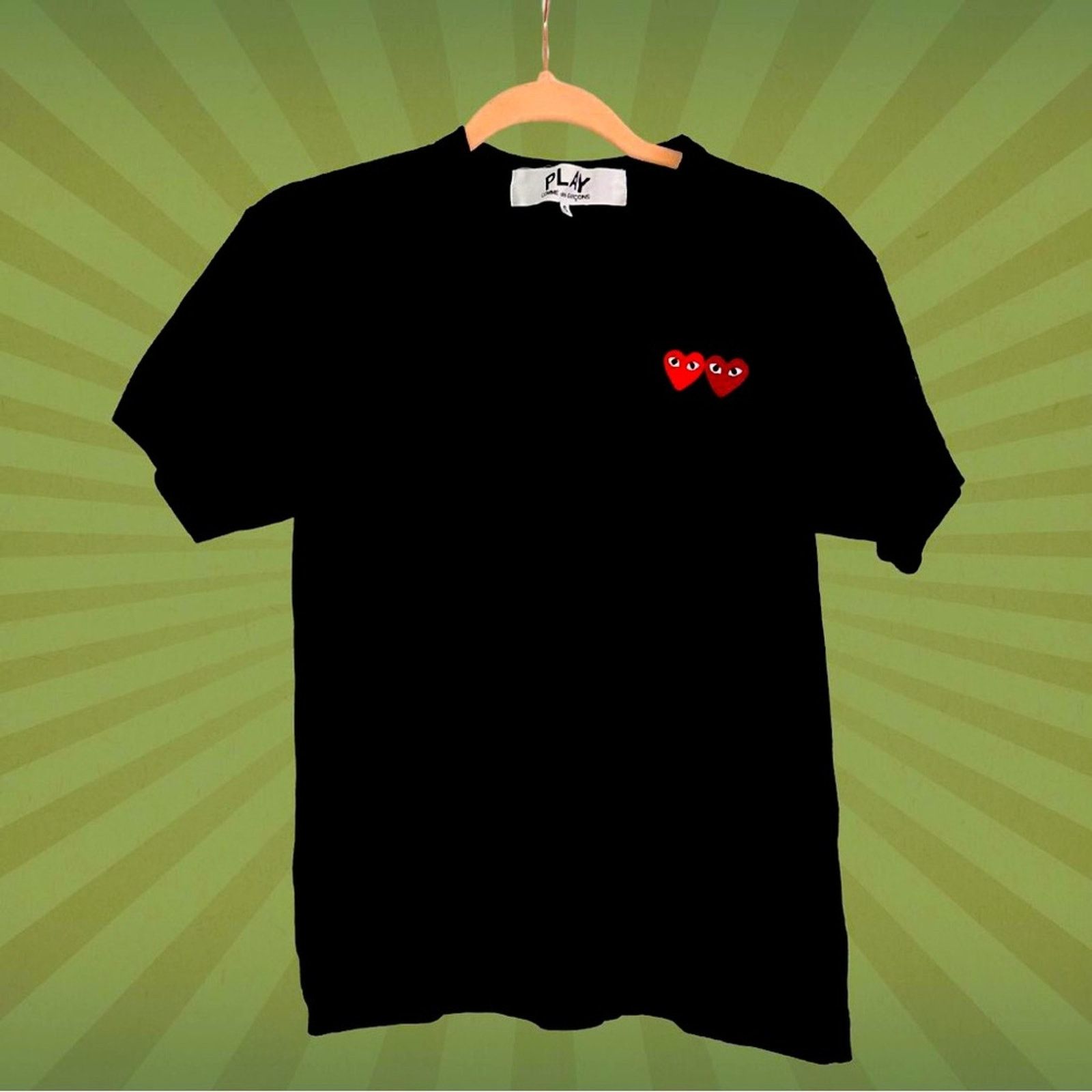 Comme des Garcons PLAY Comme des garçon PLAY black tee sz Small Size S / US 4 / IT 40 - 1 Thumbnail