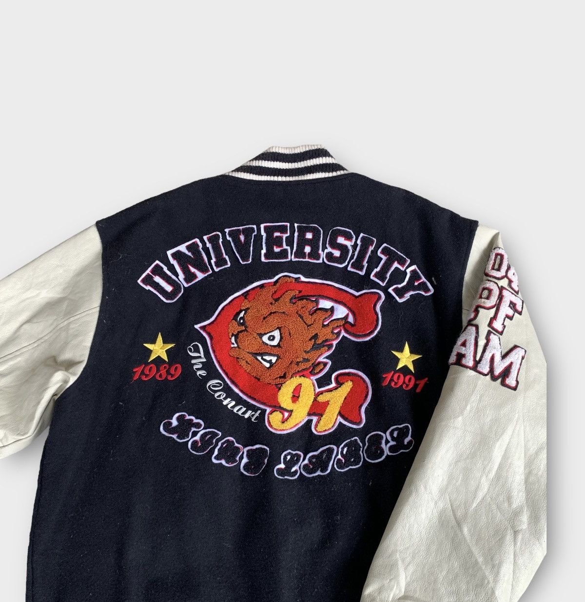 Other Conart 91 University Wool Leather Jacket Embroidered Logo Size US L / EU 52-54 / 3 - 6 Thumbnail