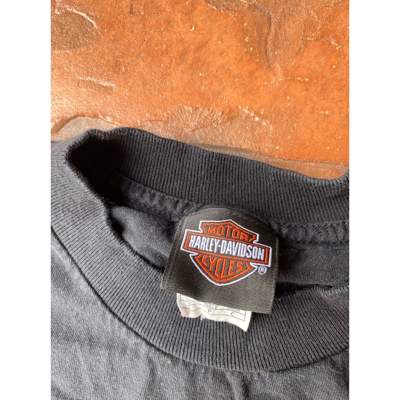 Harley Davidson VINTAGE Harley-Davidson Texas Skulls T-Shirt Small Mens Crew Neck Short Sleeve Black Cotton Graphic Print 90s Skulls Biker Grunge Size US S / EU 44-46 / 1 - 3 Thumbnail