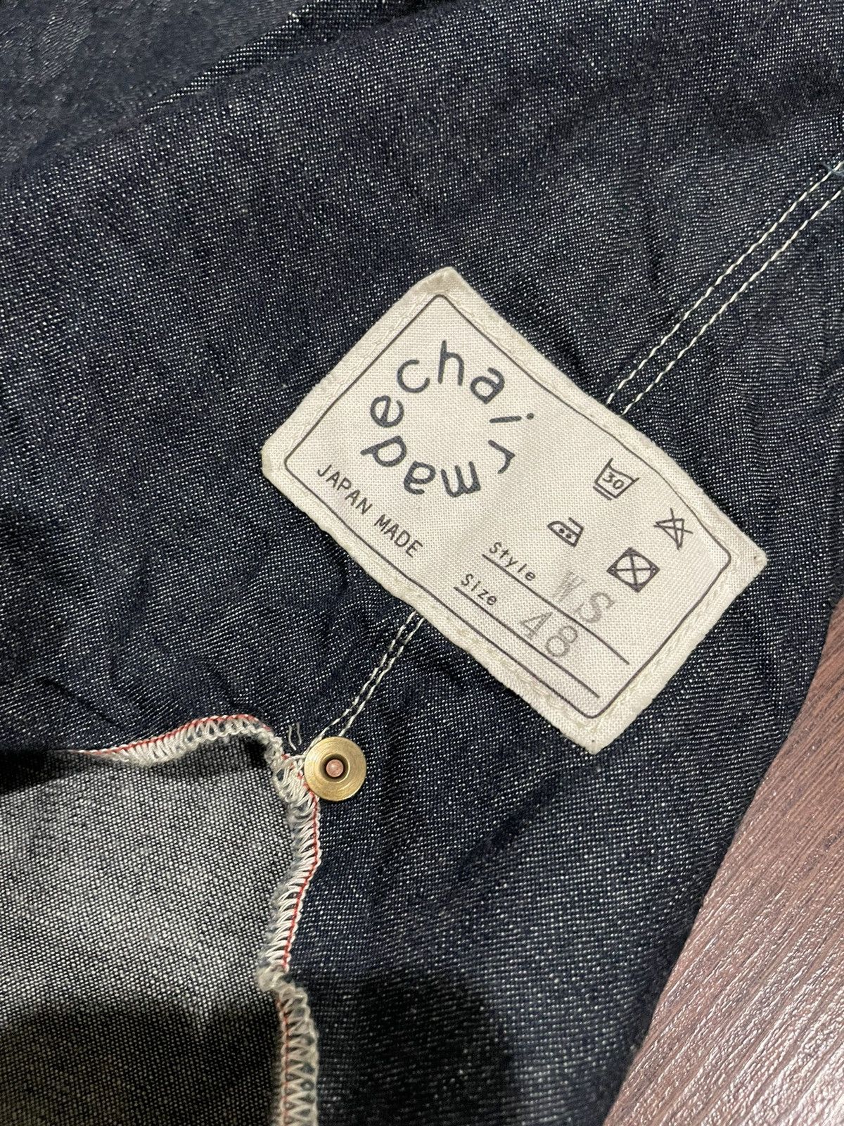 Japanese Brand Japan Made Chairmade Denim Military Shawl Collar Shirts Size US L / EU 52-54 / 3 - 15 Thumbnail