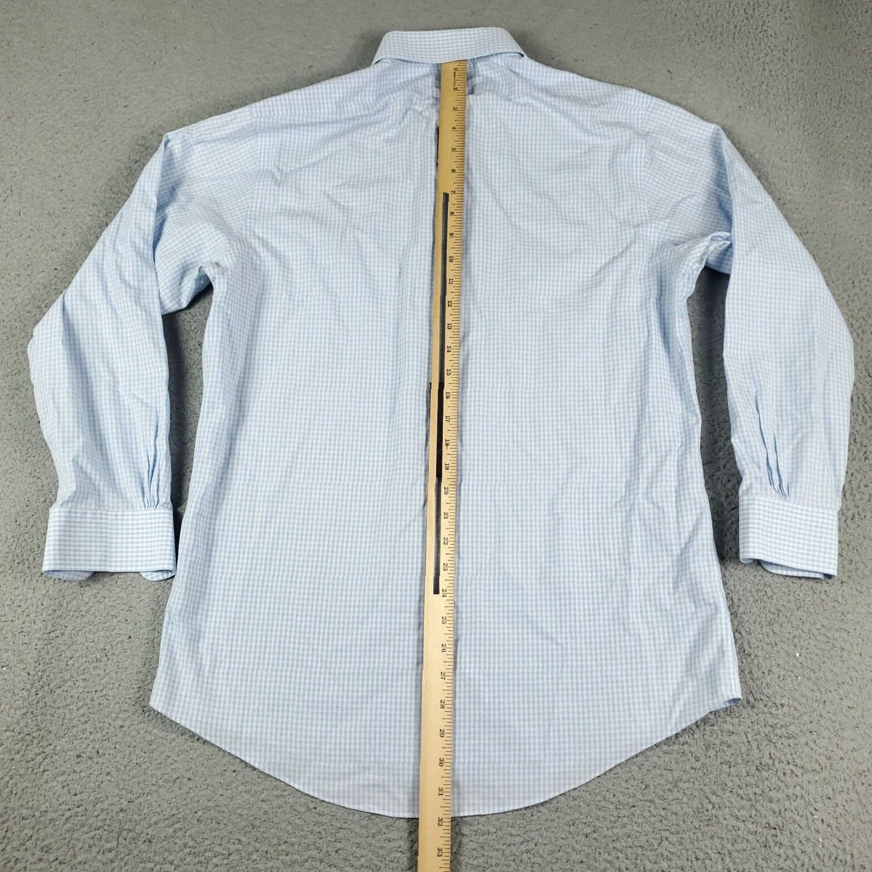 Brooks Brothers Brooks Brothers Shirt Mens Size 16 Blue Check Dress Button Up Long Sleeve Size 42R - 4 Thumbnail