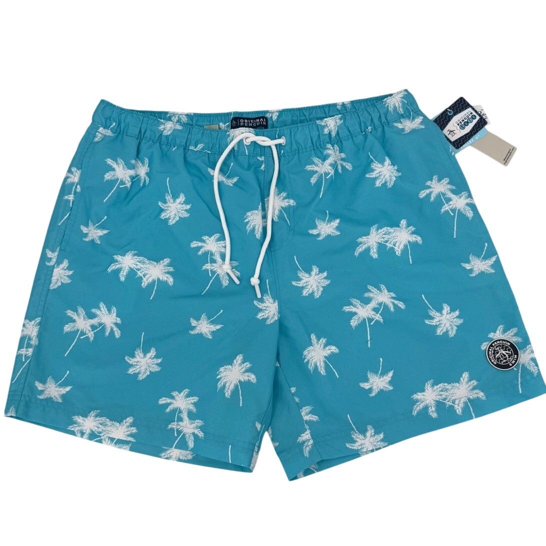 Original Penguin NWT Original Penguin Lined Swim Trunk Short Blue Atoll Palm Size US 34 / EU 50 - 1 Thumbnail