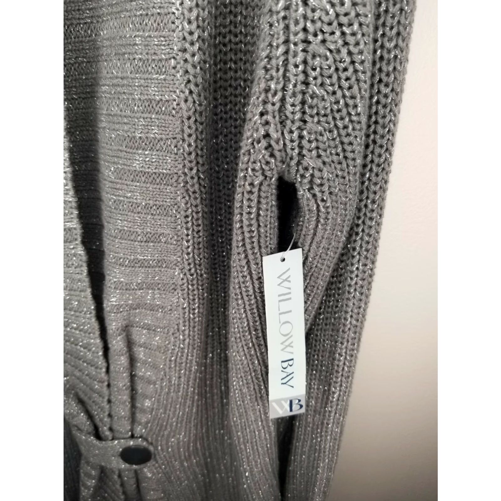 Vintage VINTAGE? No, it's not vintage. Willow Bay Cardigan Gray Women's XL Sweater NWT Size XL Sperkles Size XL / US 12-14 / IT 48-50 - 3 Thumbnail
