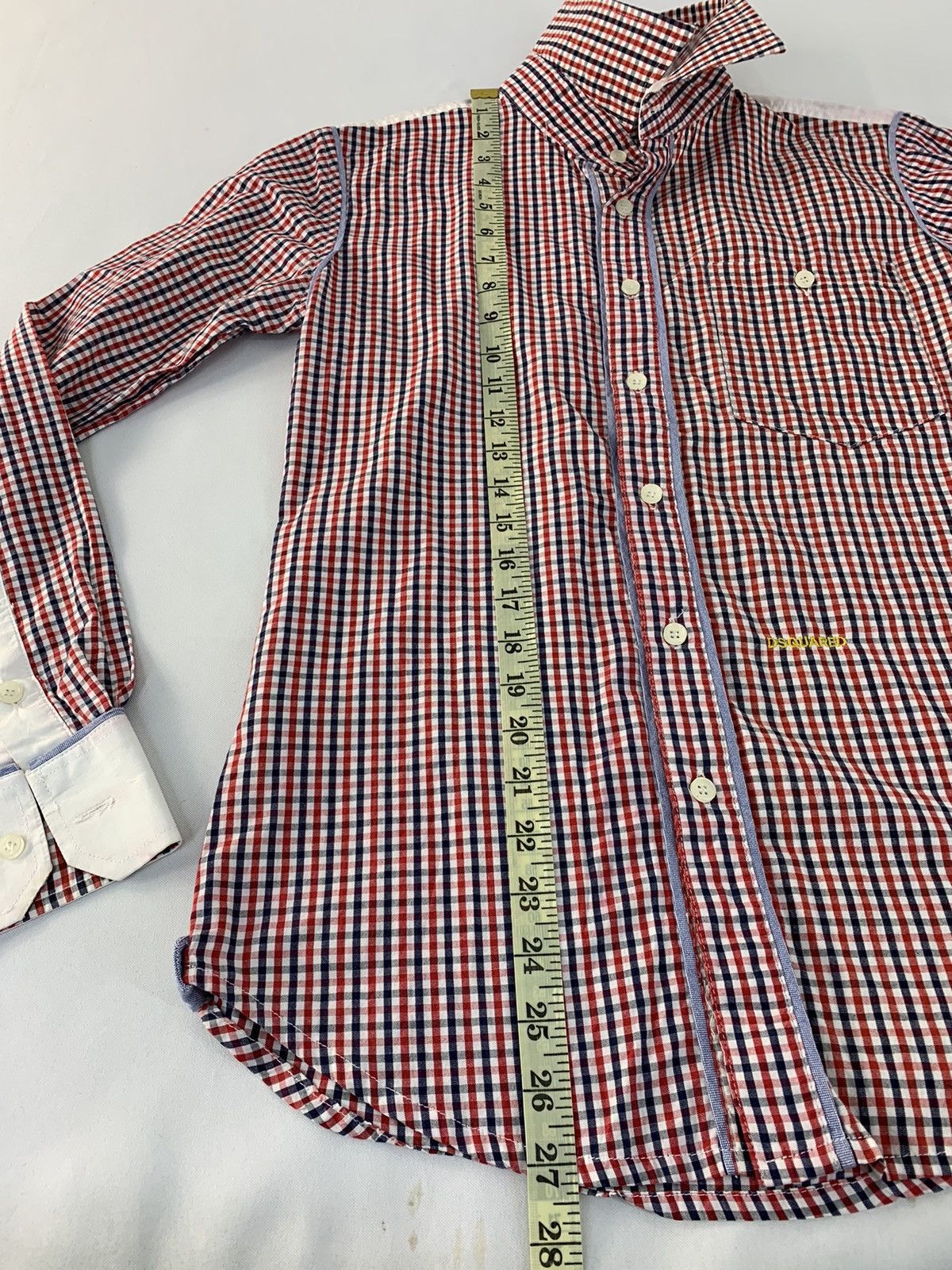 Dsquared2 Dsquared2 Gingham Longsleeve Button Up Single Pocket Unisex Size US S / EU 44-46 / 1 - 12 Thumbnail