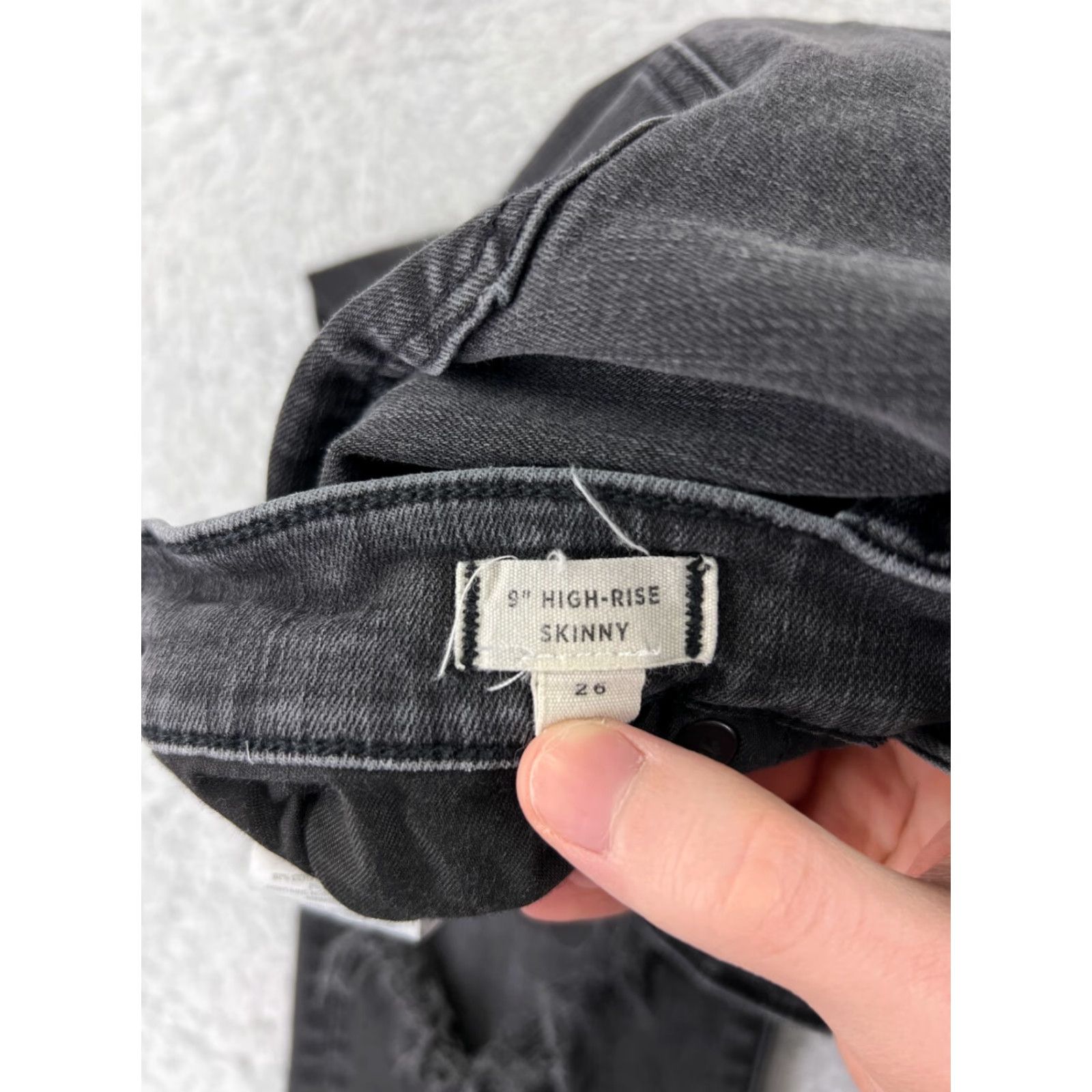 Madewell Madewell Jeans Denim High Rise Skinny Black 26 Womens Distressed 5-Pocket Inseam 27 Cotton Blend Size 26" / US 2 / IT 38 - 5 Thumbnail