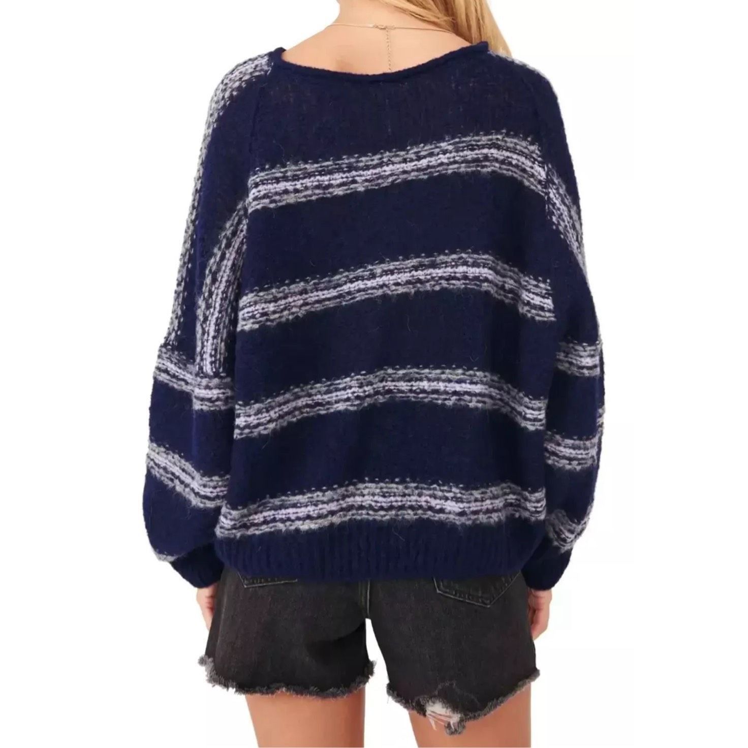 Free People Free People Hockley Stripe oversized alpaca blend Sweater sz XS Size XS / US 0-2 / IT 36-38 - 2 Thumbnail