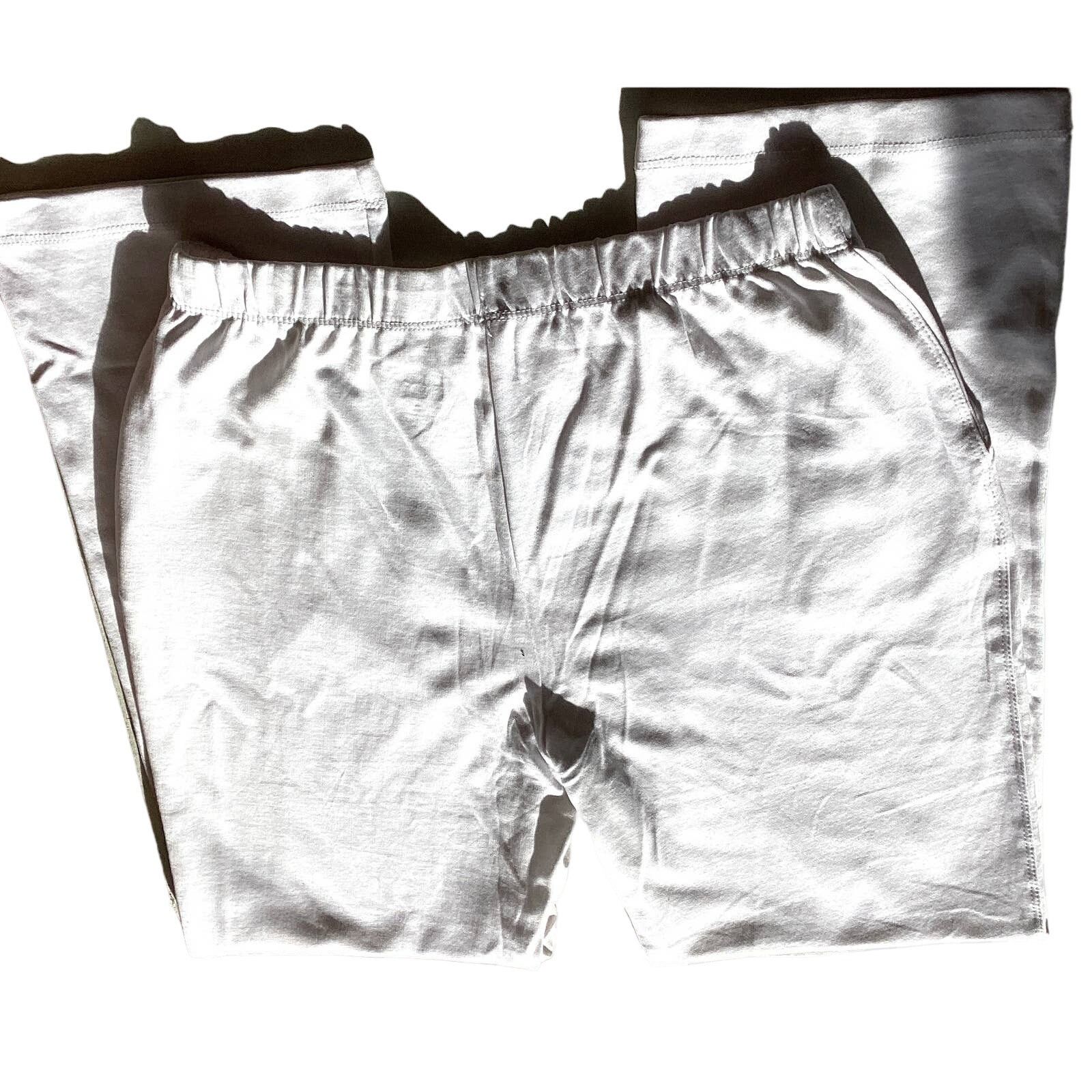 Lands' End Lands End Womens White Sport Knit Pants Large Size 36" / US 14 / IT 50 - 3 Thumbnail