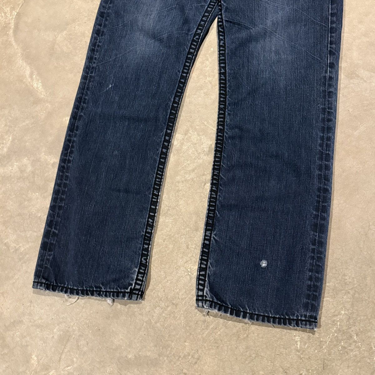 Vintage Vtg 2000s Faded Distressed Indigo Baggy Jeans ERD Grunge Y2K Size US 36 / EU 52 - 3 Thumbnail