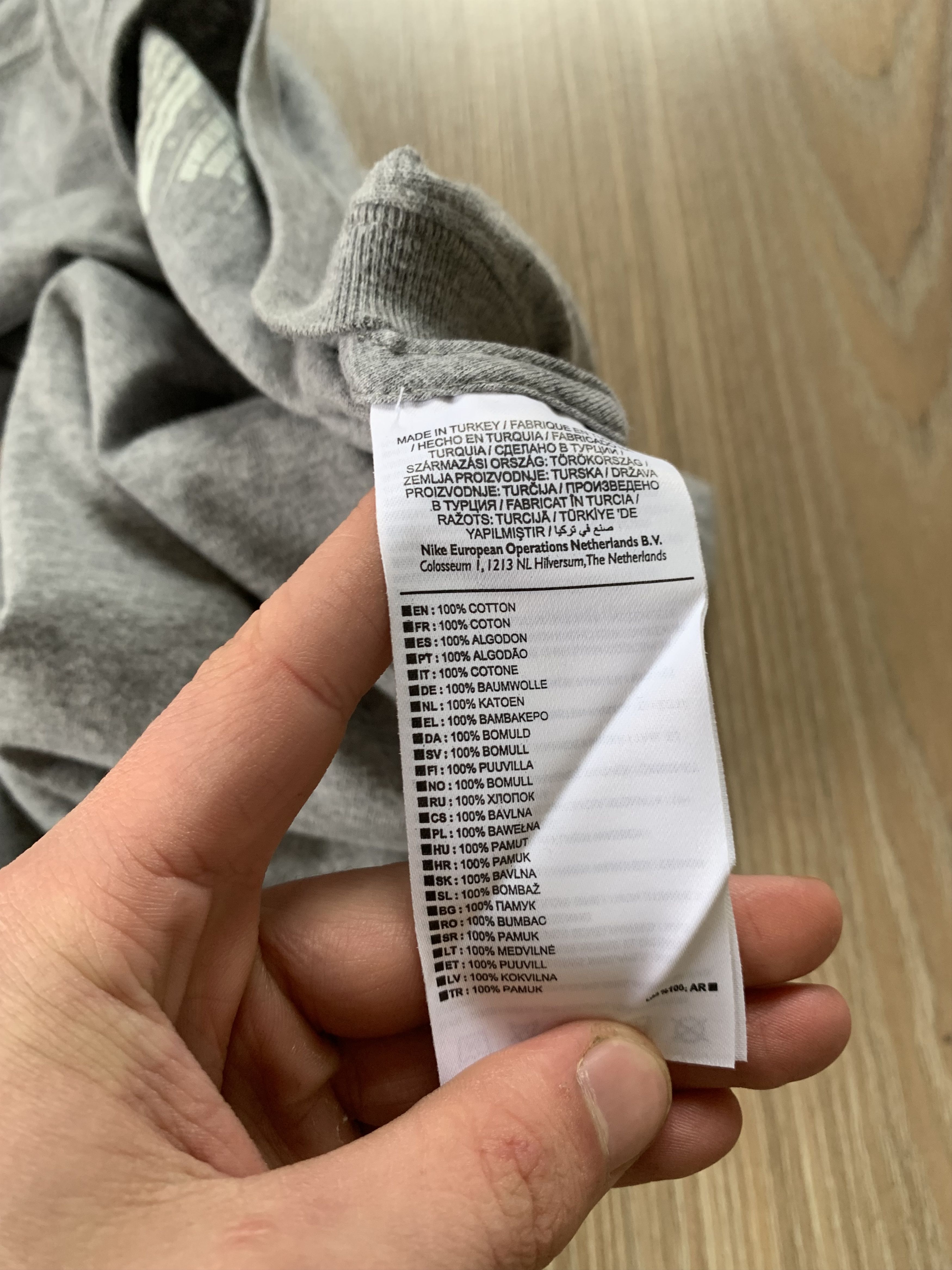 Nike Nike Grey Cotton Sleeveless Size US M / EU 48-50 / 2 - 7 Thumbnail