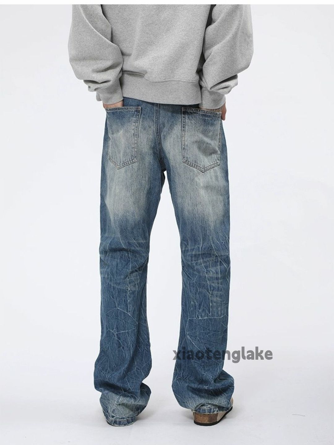 Jean × Vintage washed faded cleanfit yuppie y2k damaged jeans Size US 30 / EU 46 - 5 Thumbnail