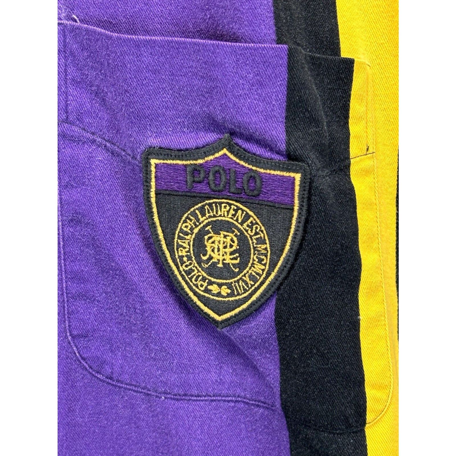 Ralph Lauren VINTAGE Ralph Lauren Button Down Shirt Striped Long Sleeve XL Men Purple Black 90s Cotton Button Up Size US XL / EU 56 / 4 - 4 Thumbnail