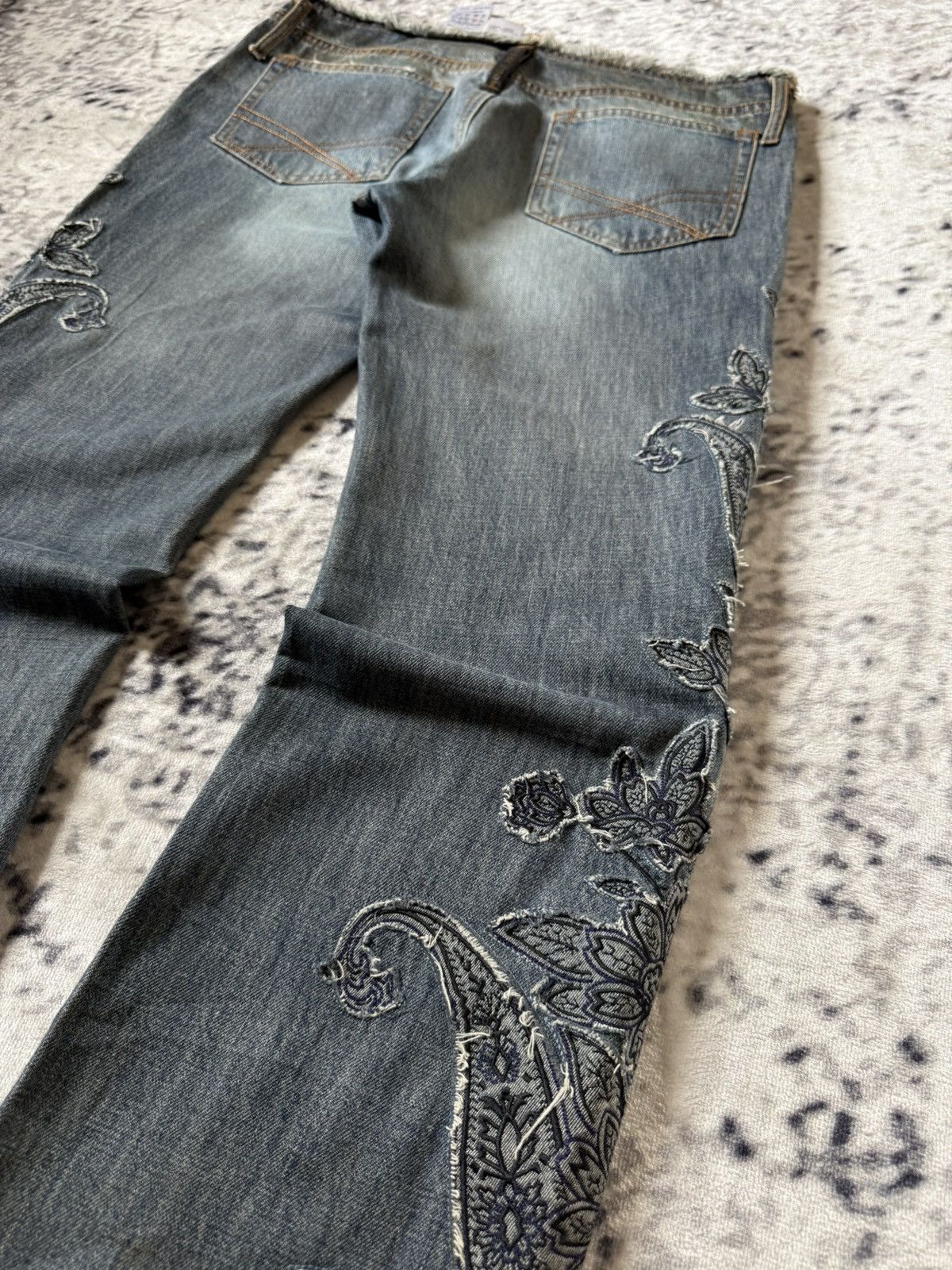 GOSTAR DE FUGA Sportmax Code By Max Mara Ornamental Embroidery Flared Jeans Size US 30 / EU 46 - 16 Thumbnail