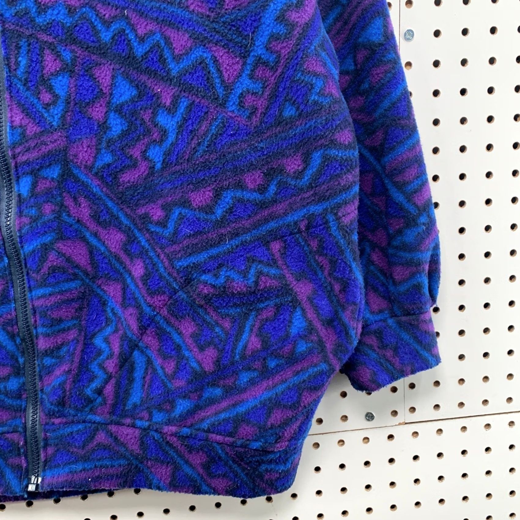 Vintage VINTAGE Aztec Fleece Jacket Mens XL Blue Purple Geometric Abstract 90s USA Size US XL / EU 56 / 4 - 7 Thumbnail