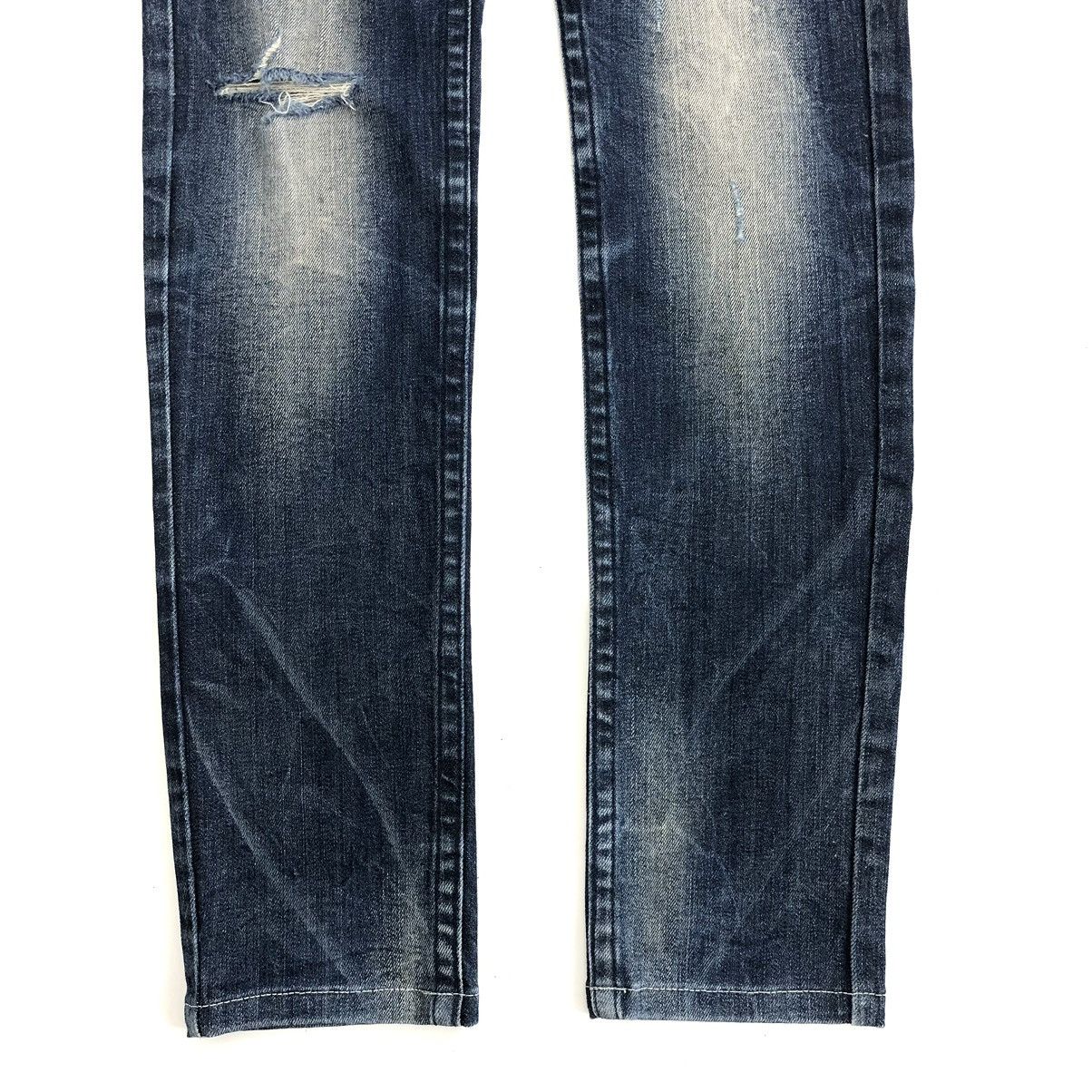 14th Addiction × If Six Was Nine × Japanese Brand Y2K Vintage Red Pepper Cross Punk Distressed Skinny Jeans Size 28" / US 6 / IT 42 - 15 Thumbnail
