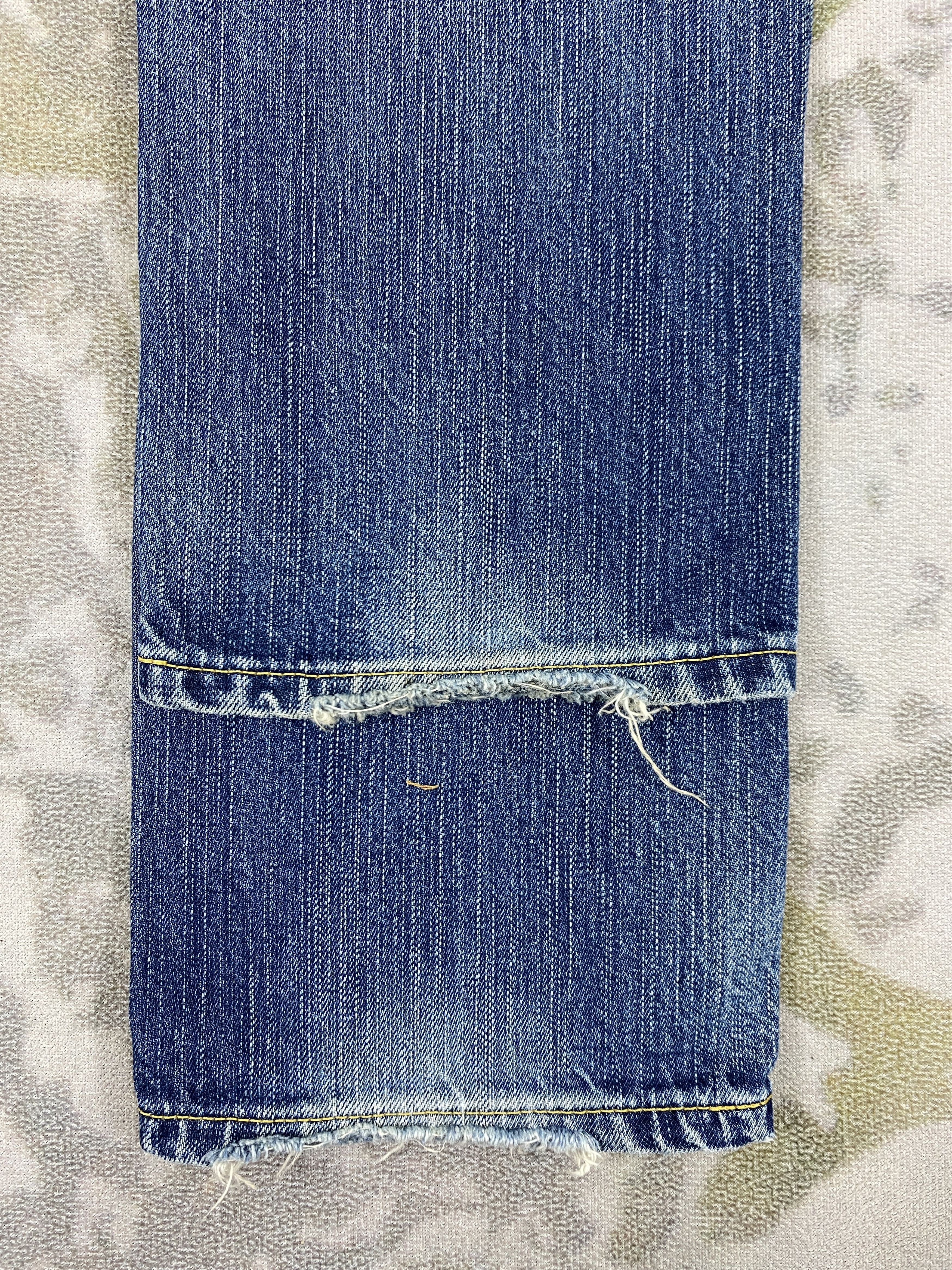 Japanese Brand Distressed Blue Vintage Edwin Jeans 29x32 Denim- JN3539 Size 29" - 13 Thumbnail