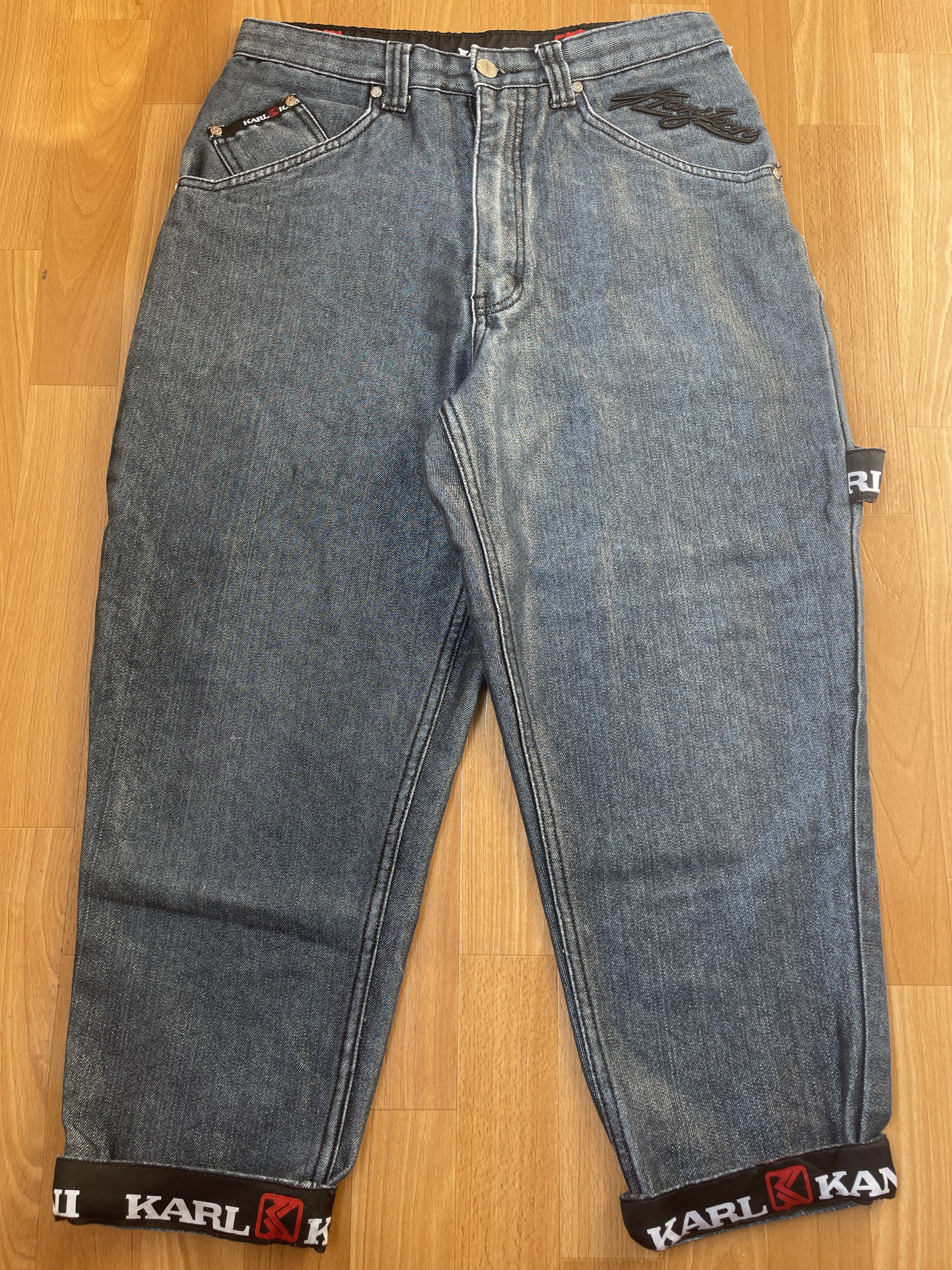 Karl Kani KARL KANI jeans shiny vintage baggy jeans silver metallic 30 Size US 30 / EU 46 - 3 Thumbnail