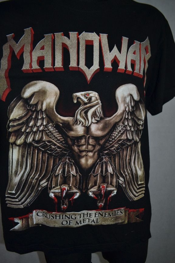 Band Tees × Vintage MANOWAR Crushing The Enemies Of Metal Anniversary Tour 2023 Size US L / EU 52-54 / 3 - 6 Thumbnail