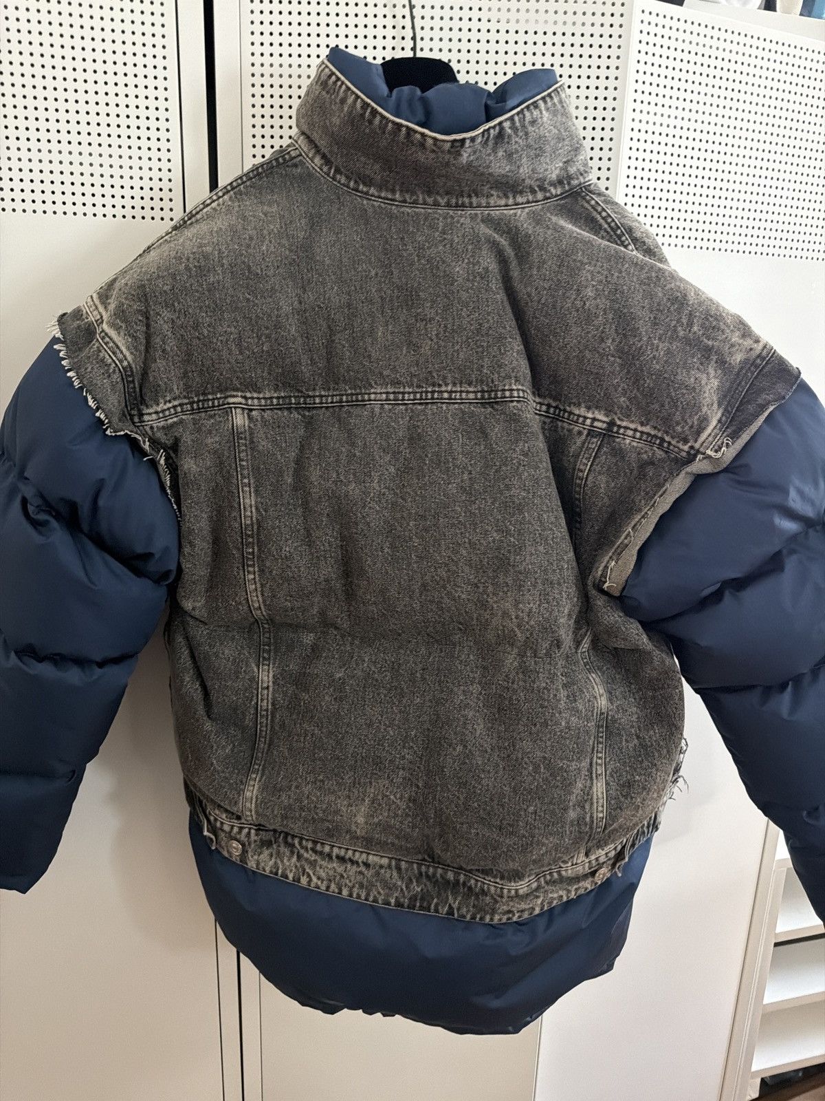 Balenciaga Balenciaga Oversized Blue Down Puffer w/ Faded Denim Size US S / EU 44-46 / 1 - 4 Thumbnail