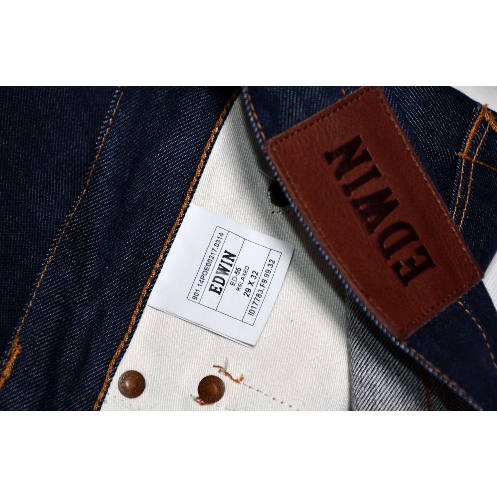 Edwin EDWIN ED55 RELAXED Jeans Men W29 L32 Blue Denim Cotton Straight 100% Genuine 100% Cotton Japan Size US 29 - 6 Thumbnail