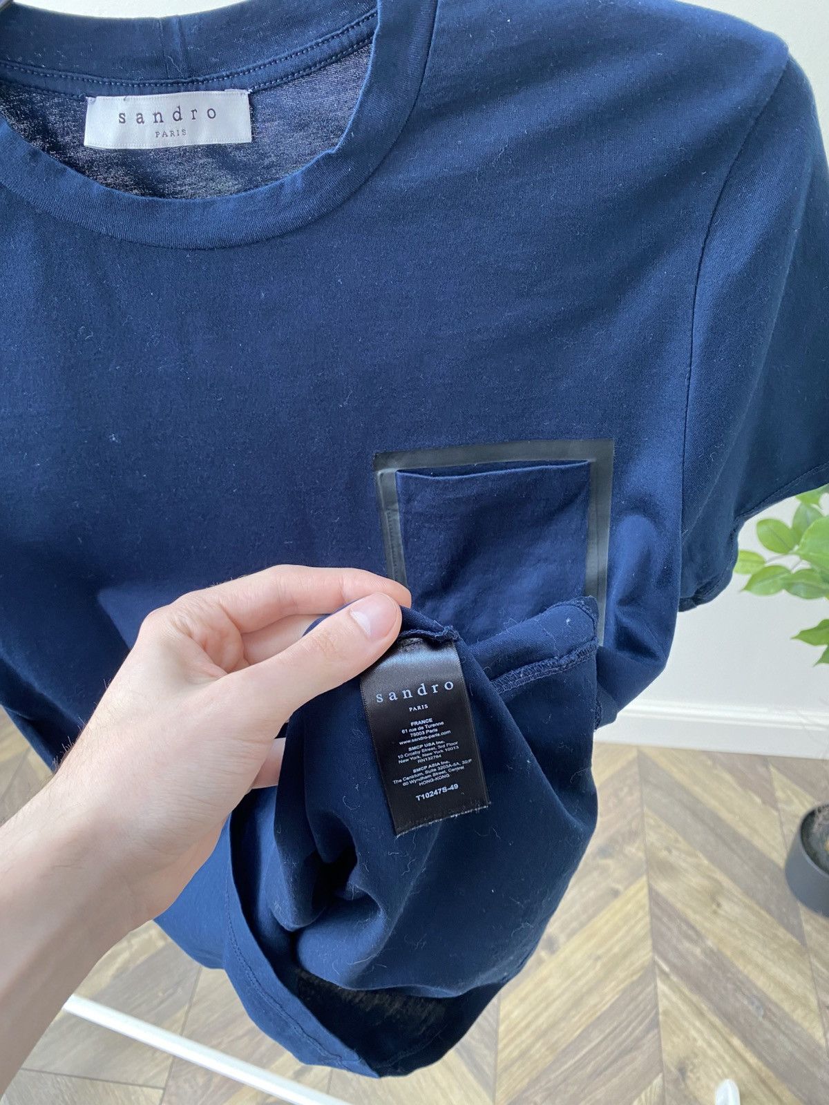Designer × Sandro × Vintage Vintage Sandro CERTIFIED LINEN T-SHIRT Size US XS / EU 42 / 0 - 7 Thumbnail