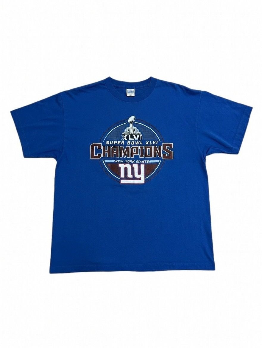 NFL vintage New York Giants Super Bowl XLVI Champions T-shirt Size US XXL / EU 58 / 5 - 1 Thumbnail