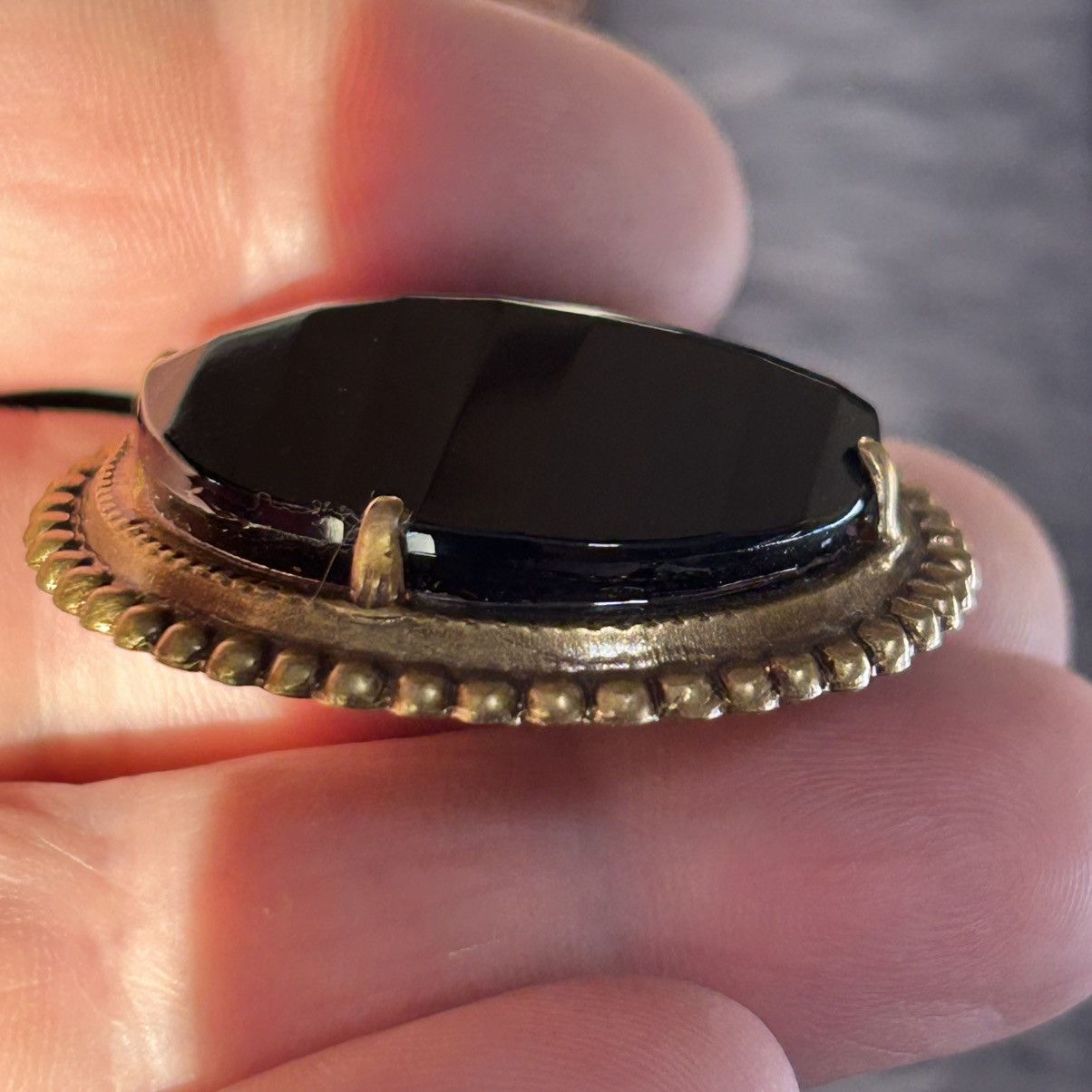 Handmade Handcrafted art glass bead crystal dome jet glass necklace Size ONE SIZE - 6 Thumbnail
