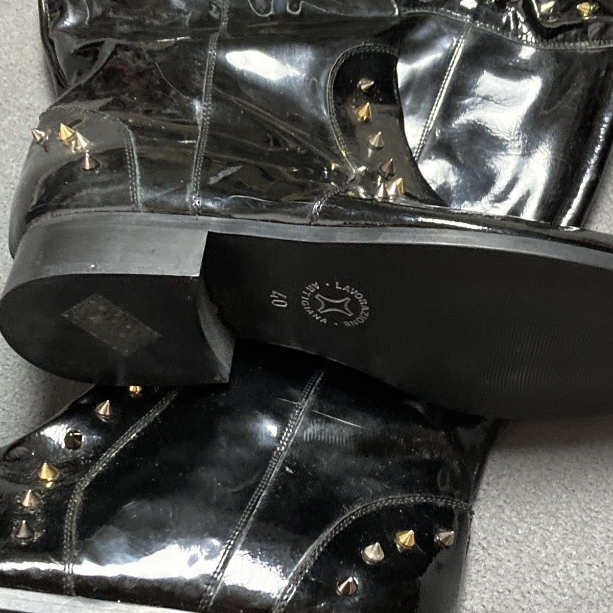 Japanese Brand × Vintage Opium Italian leather boots with spikes Size US 10 / IT 40 - 4 Thumbnail