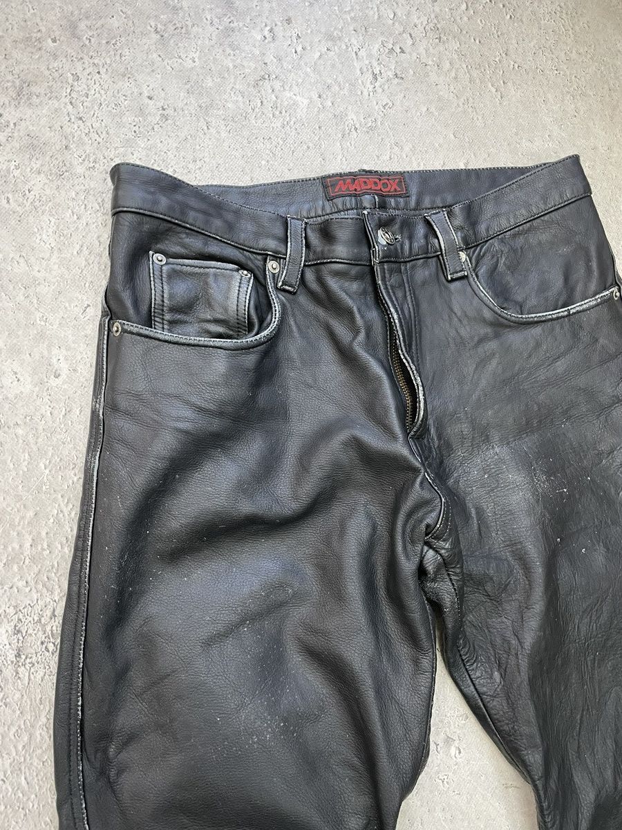 14th Addiction Vintage moto leather regular moto pants Rick owens style Size US 34 / EU 50 - 3 Thumbnail
