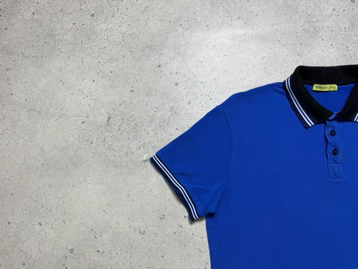Versace Jeans Couture Versace Jeans Big Logo Luxury Polo Shirt Blue Size M Size US M / EU 48-50 / 2 - 4 Thumbnail