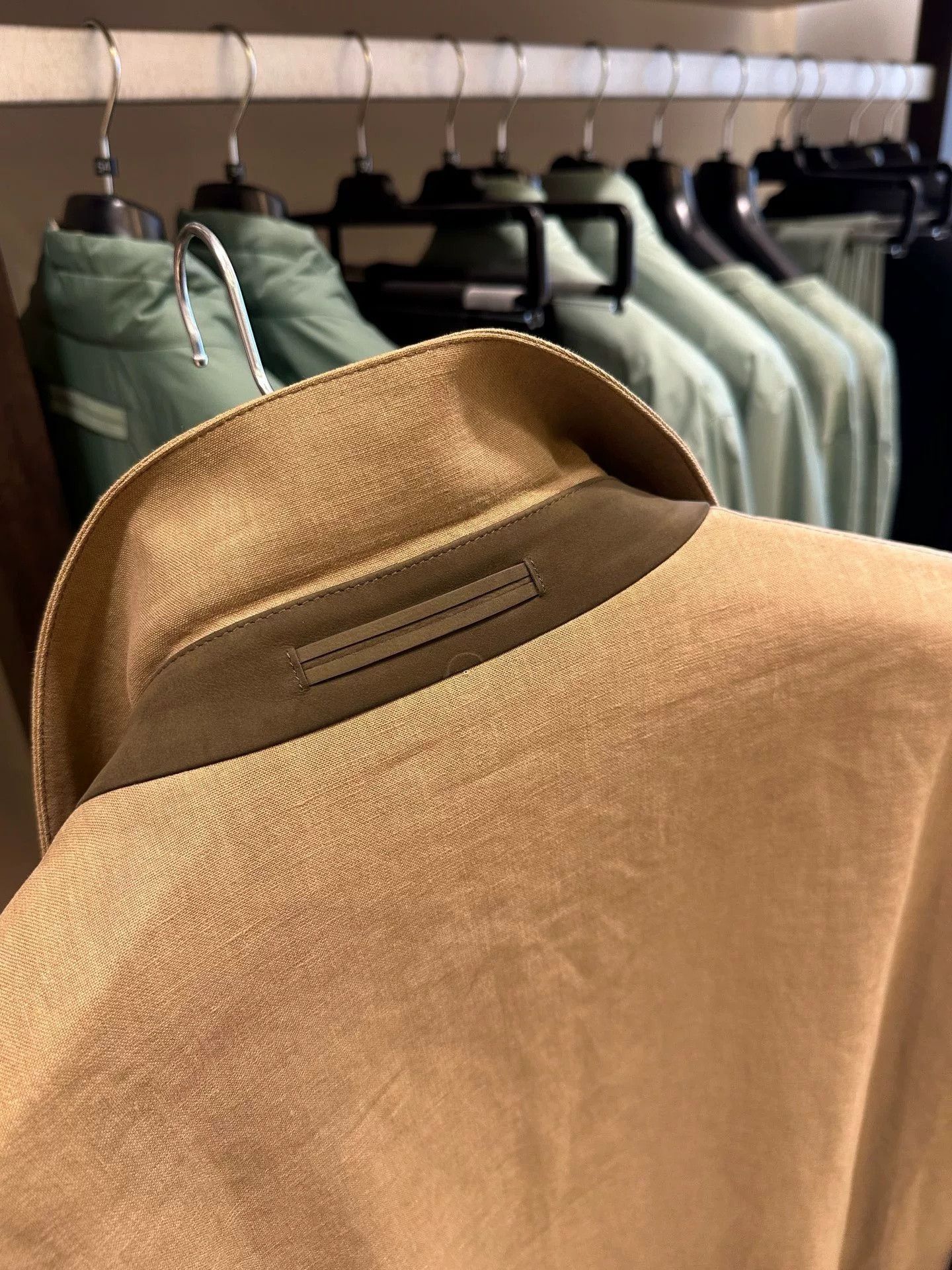 Ermenegildo Zegna Zegna Men's Olive Green Linen Jacket Size US L / EU 52-54 / 3 - 8 Thumbnail