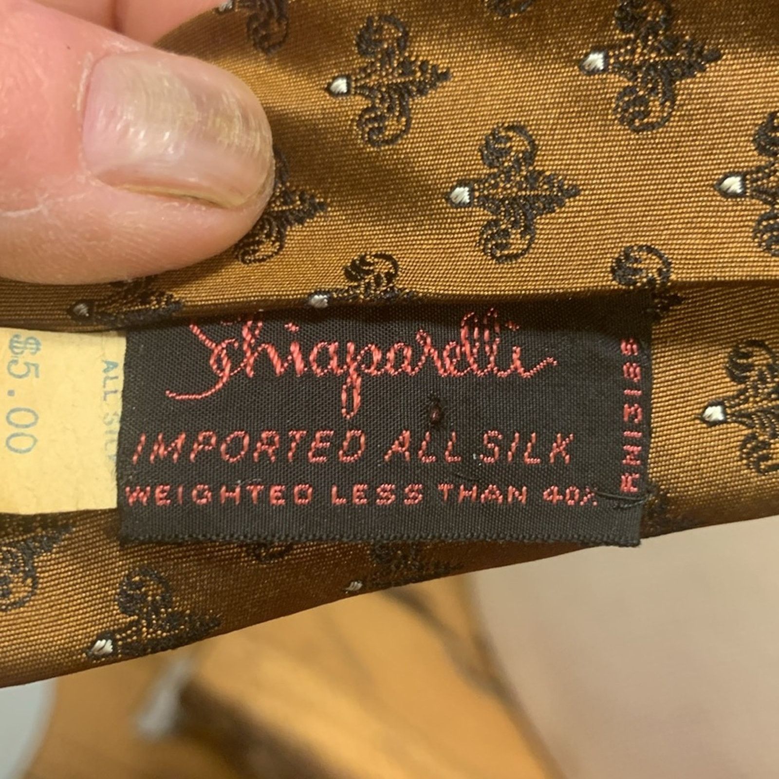 Schiaparelli Early Schiaparelli silk tie Prince of Wales heraldic crest Size ONE SIZE - 5 Thumbnail