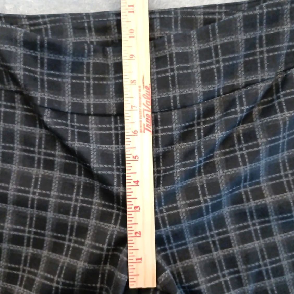 Vintage Zac & Rachel Pants Womens Small Gray Black Plaid Wide-Leg Pull On 30x29.5] Size 28" / US 6 / IT 42 - 3 Thumbnail