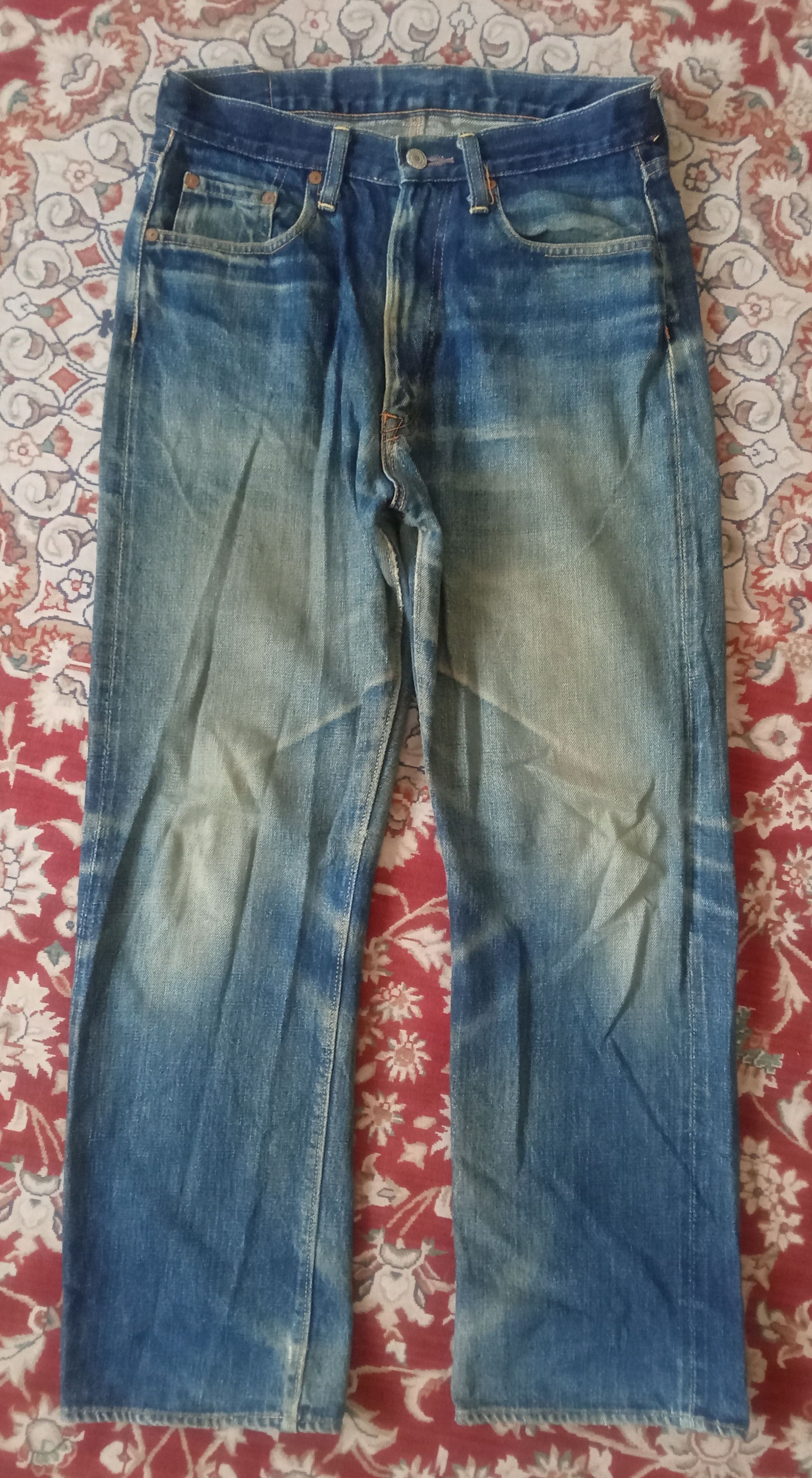 Denime Vintage Denime Selvedge Distressed Jeans Size US 31 - 1 Thumbnail