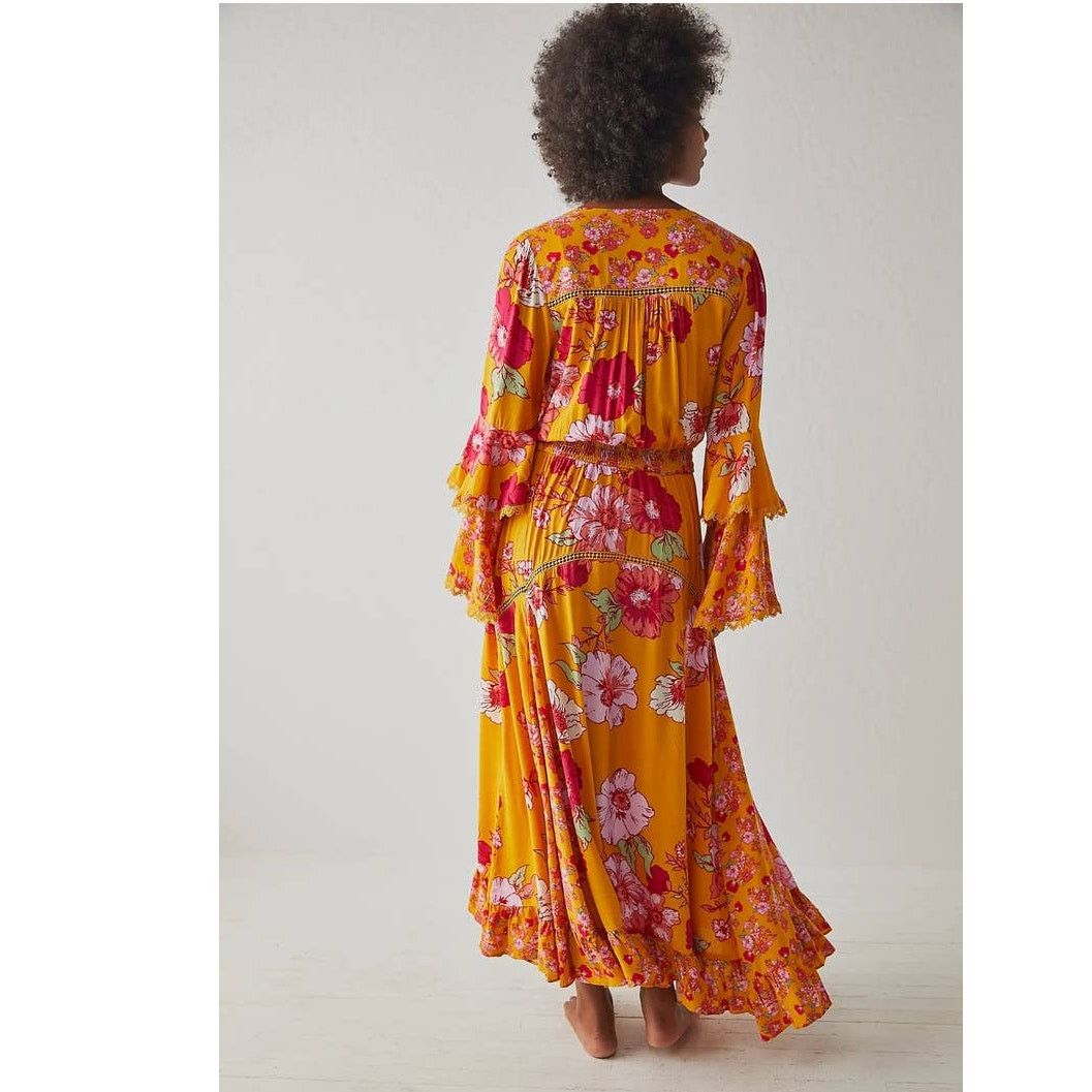 Free People New Free People INTIMATELY Penny Printed Maxi Bodysuit $228 Size S / US 4 / IT 40 - 4 Thumbnail