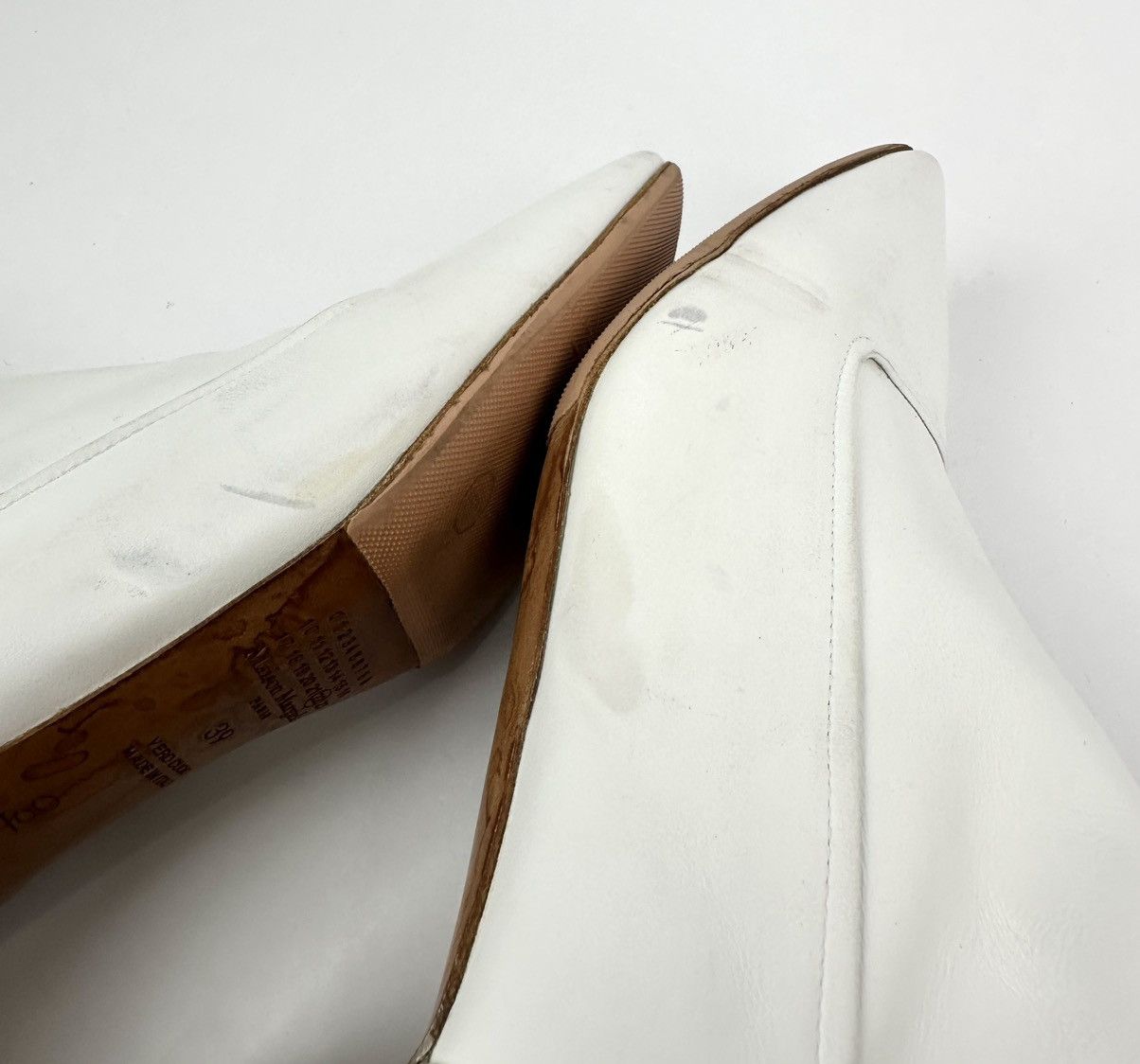 Maison Margiela Maison Margiela - Line 22 Boot Heels White Leather Side Zip Size US 9 / IT 39 - 11 Thumbnail