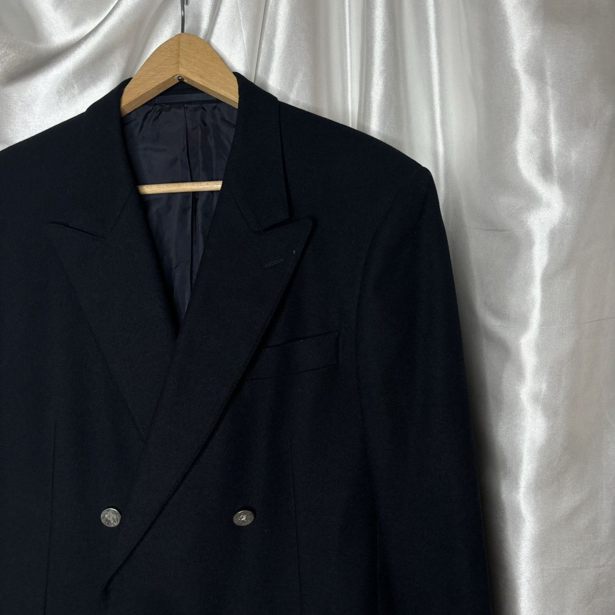 Burberry × Vintage vintage woolen Burberrys double breasted blazer jacket logo Size ONE SIZE - 10 Thumbnail