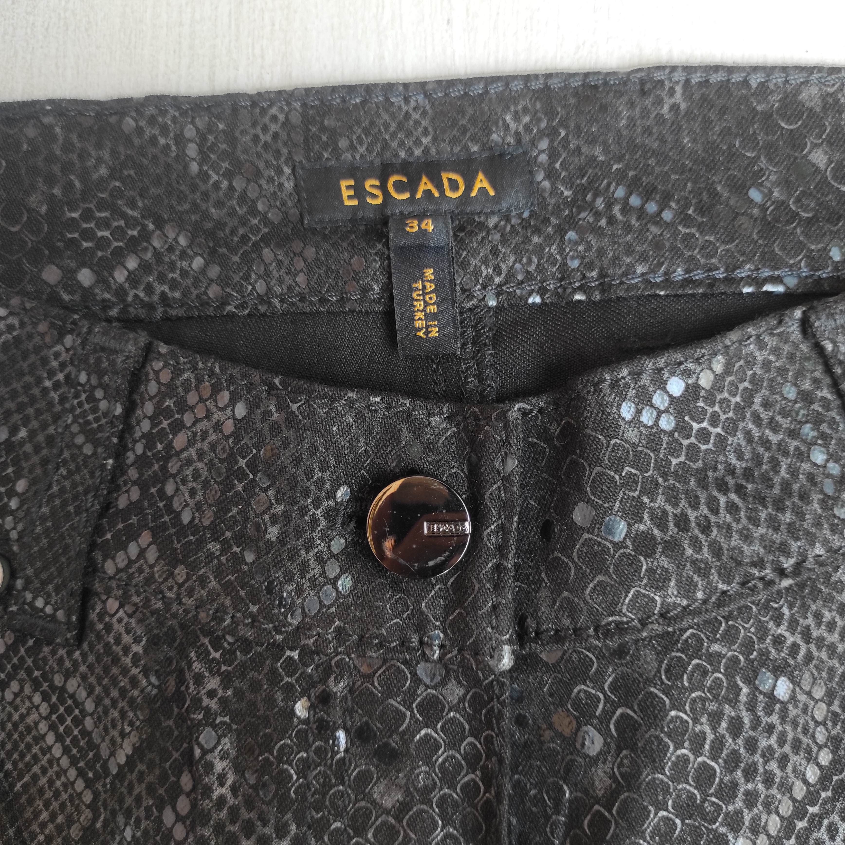 Escada Escada Python Pants Black Snake Print Sexy Designer Size 30" / US 8 / IT 44 - 5 Thumbnail