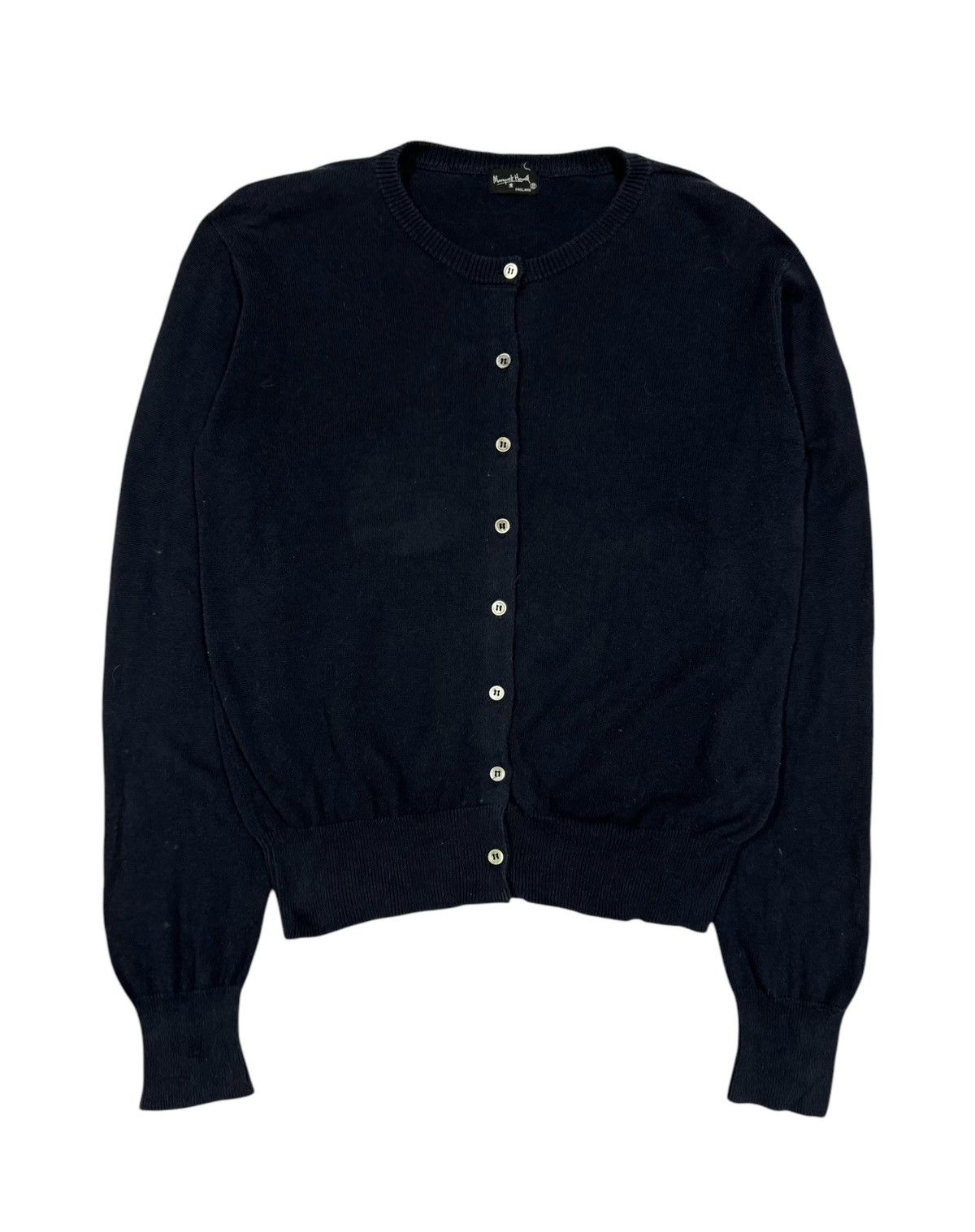 Margaret Howell Margaret Howell England Navy Blue Knitted Cardigan Size US M / EU 48-50 / 2 - 1 Thumbnail