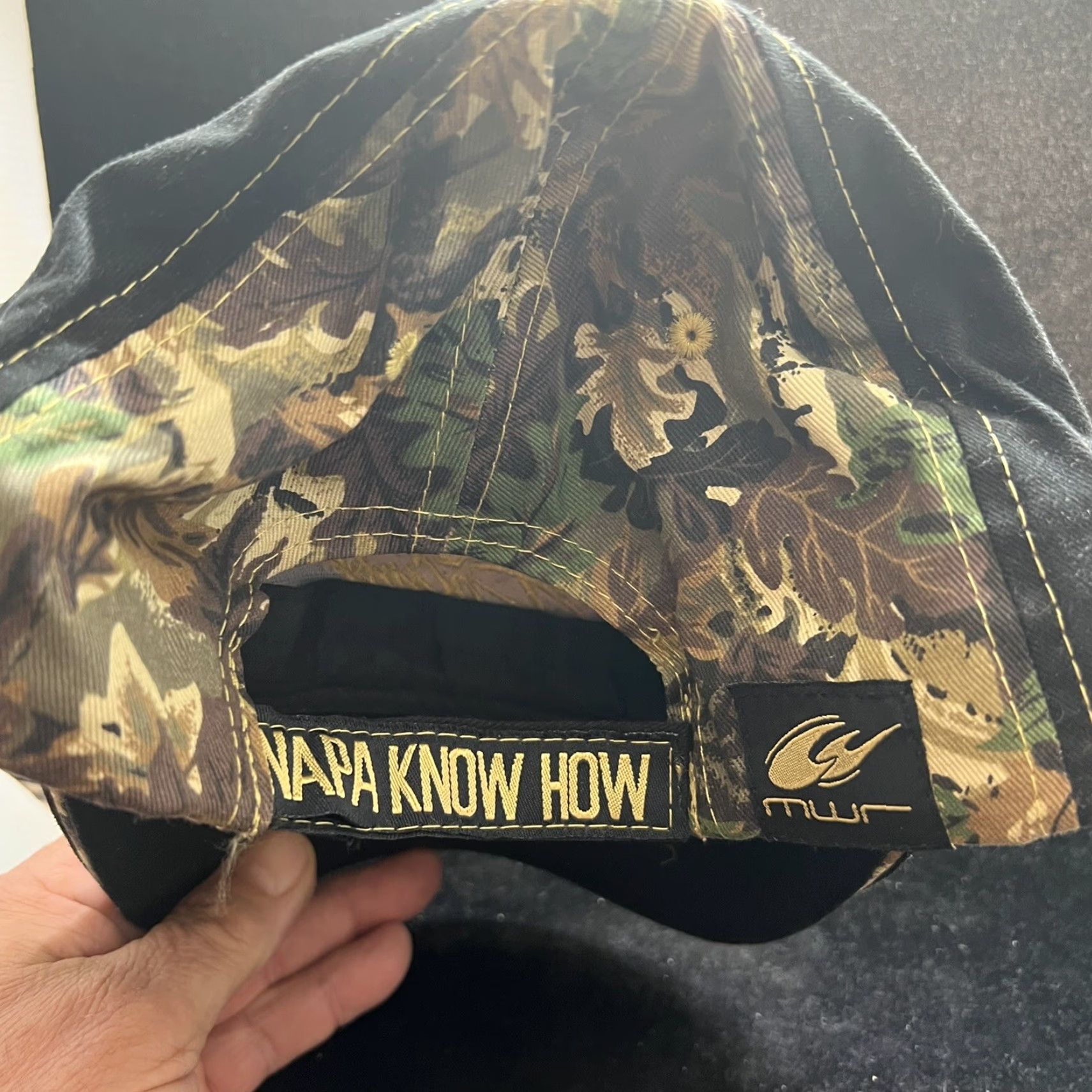 NASCAR VINTAGE Napa Racing Baseball Cap Hat Martin Truex Jr #56 Adjustable White Black Camo One Size Mens Size ONE SIZE - 4 Thumbnail