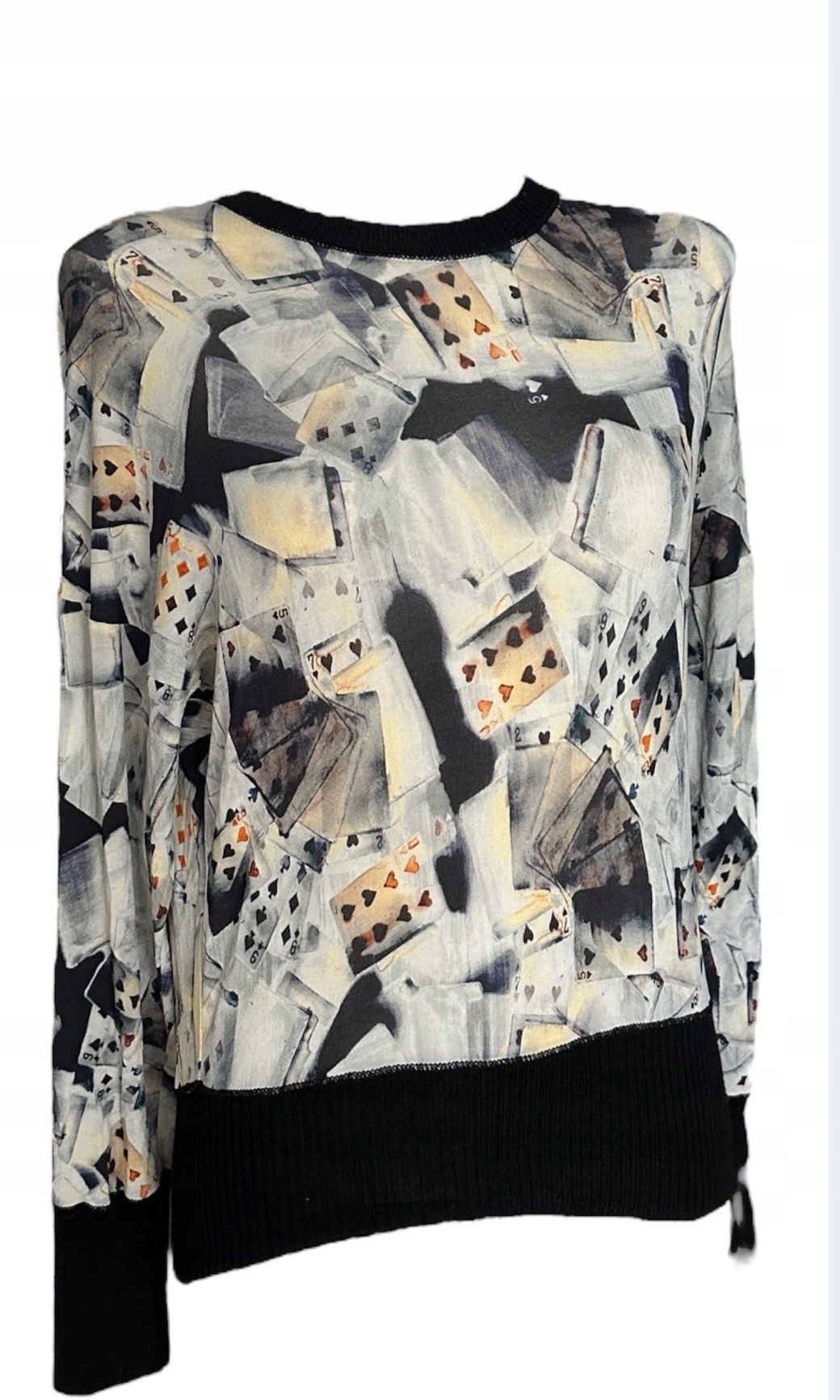 image of Women's Jean Paul Gaultier Cards Mesh Top Longsleeve Hype S (Size Small)