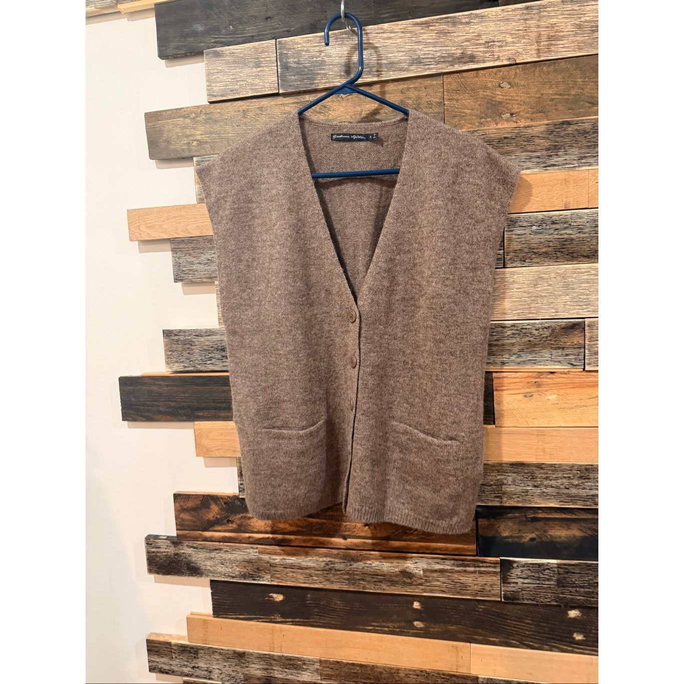 Guru Gudrun Sjoden brown soft wool b button front vest size Small Size S / US 4 / IT 40 - 2 Thumbnail