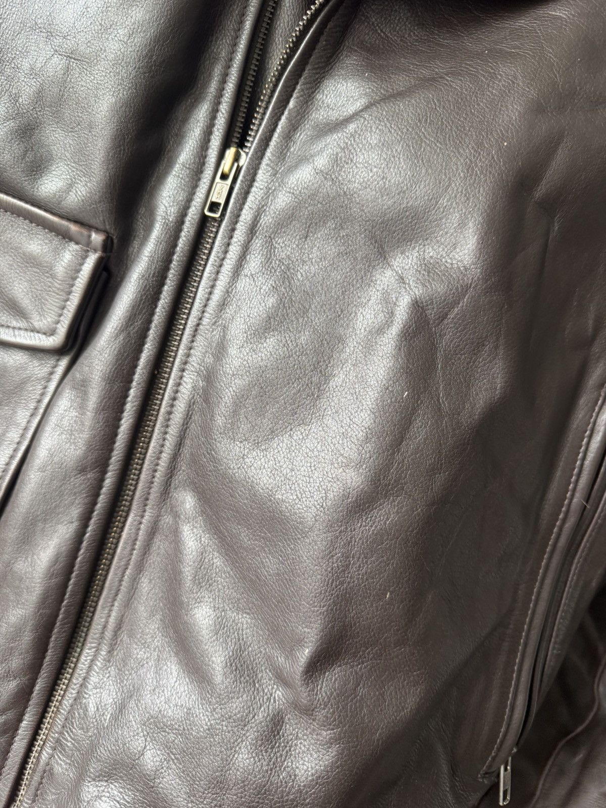 Genuine Leather 🔥ARCHIVE VINTAGE AVANT GARDE BIKER LEATHER JACKET 90s🔥 Size US L / EU 52-54 / 3 - 7 Thumbnail