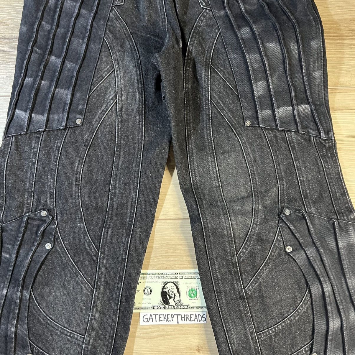 Bad Son Circuit Paneled Black Jeans Size US 34 / EU 50 - 13 Thumbnail