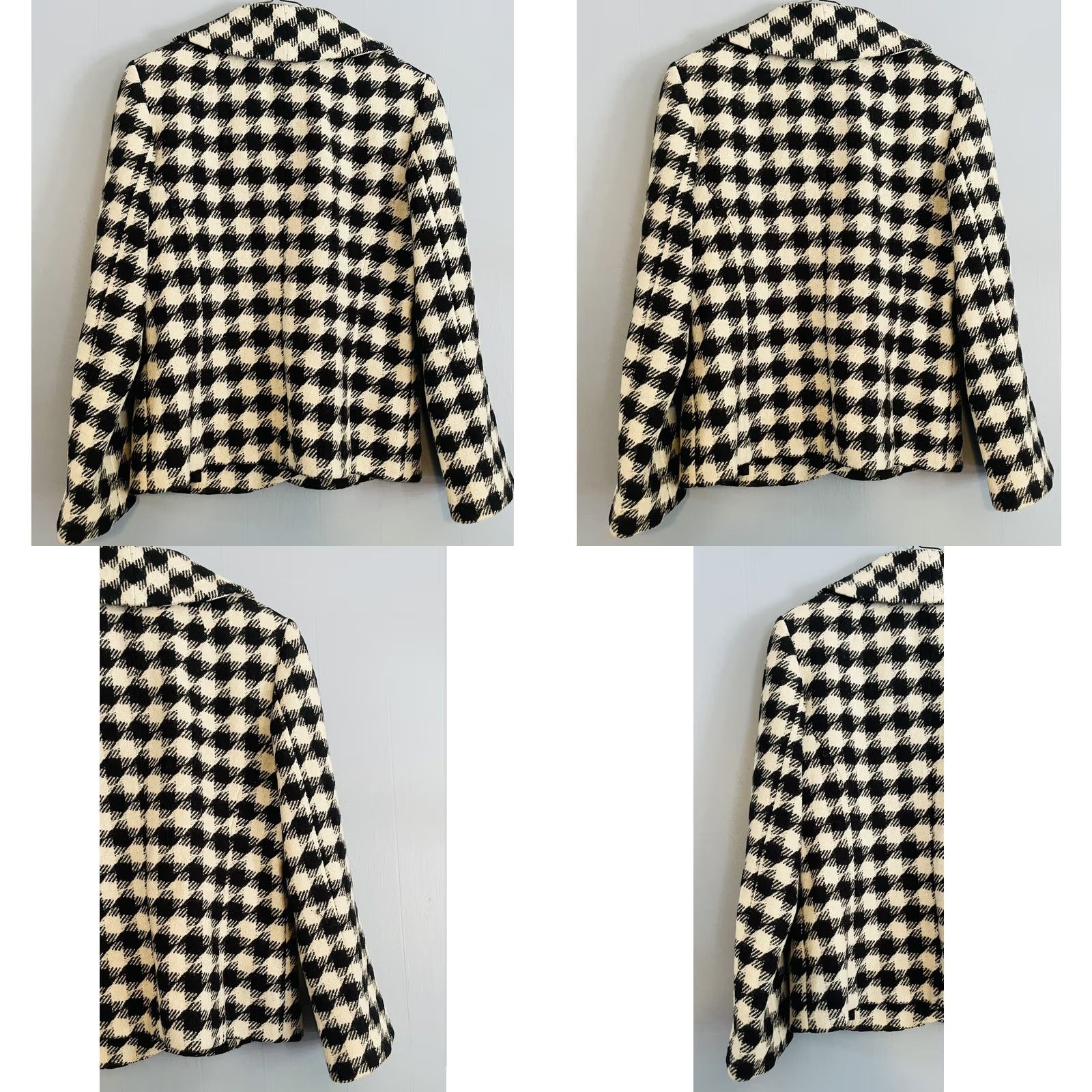 Pendleton Pendleton Houndstooth Jacket Wool Black & White Women’s Size 6 Medium Button Mid Length Multicolor Pattern Argyle/Diamond Wool Blend Lining Size M / US 6-8 / IT 42-44 - 8 Thumbnail